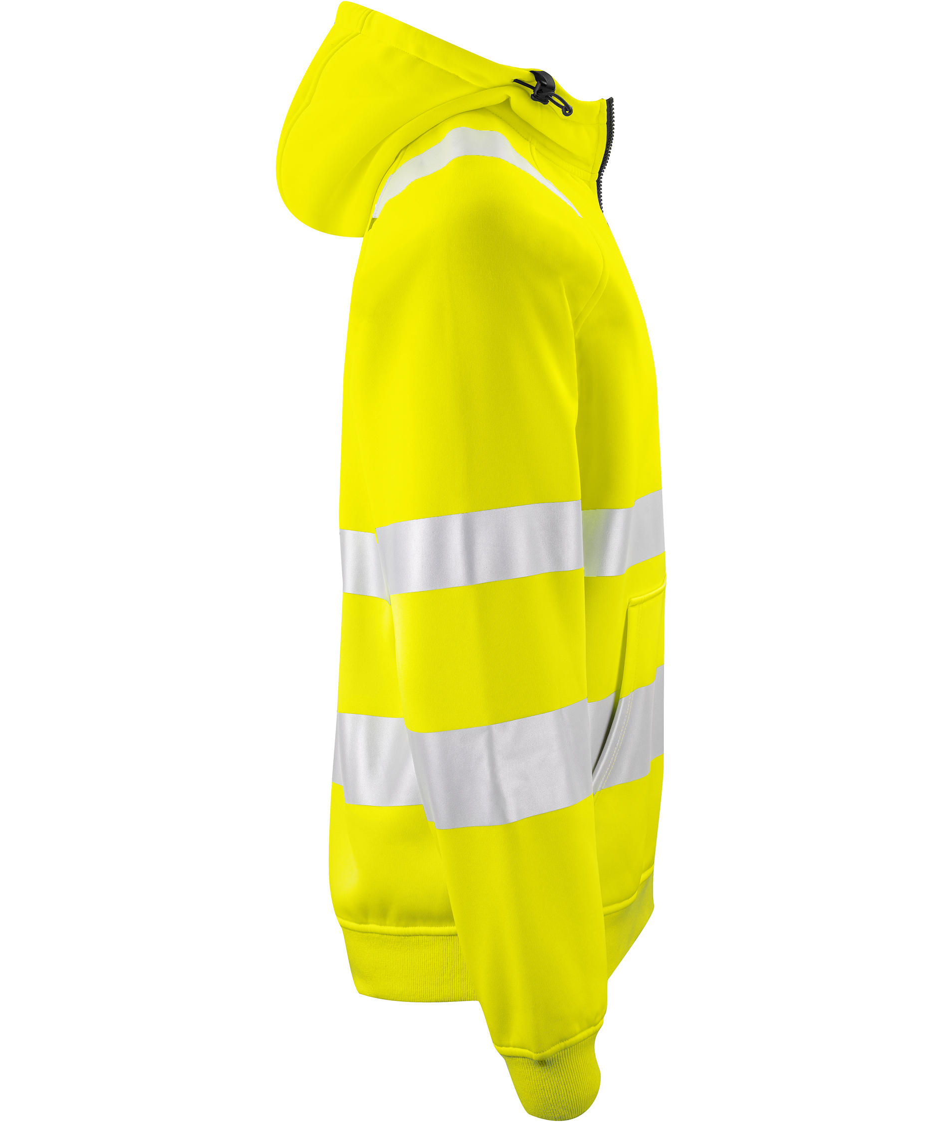 ProJob Hoodie mit Rei&szlig;verschluss, Hi-vis Gelb/Schwarz, large image number 2