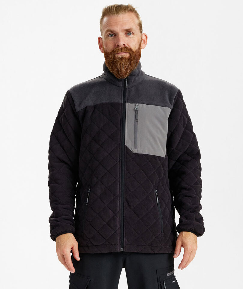 Engel Entire vadderad fleecejacka, Black/Anthracite Grey, large image number 1
