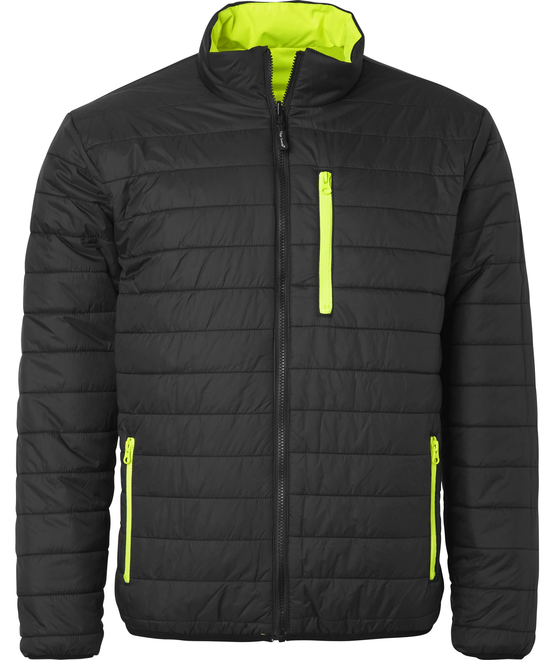 Top Swede quiltet jakke 129, Hi-vis Gul/Sort, large image number 4