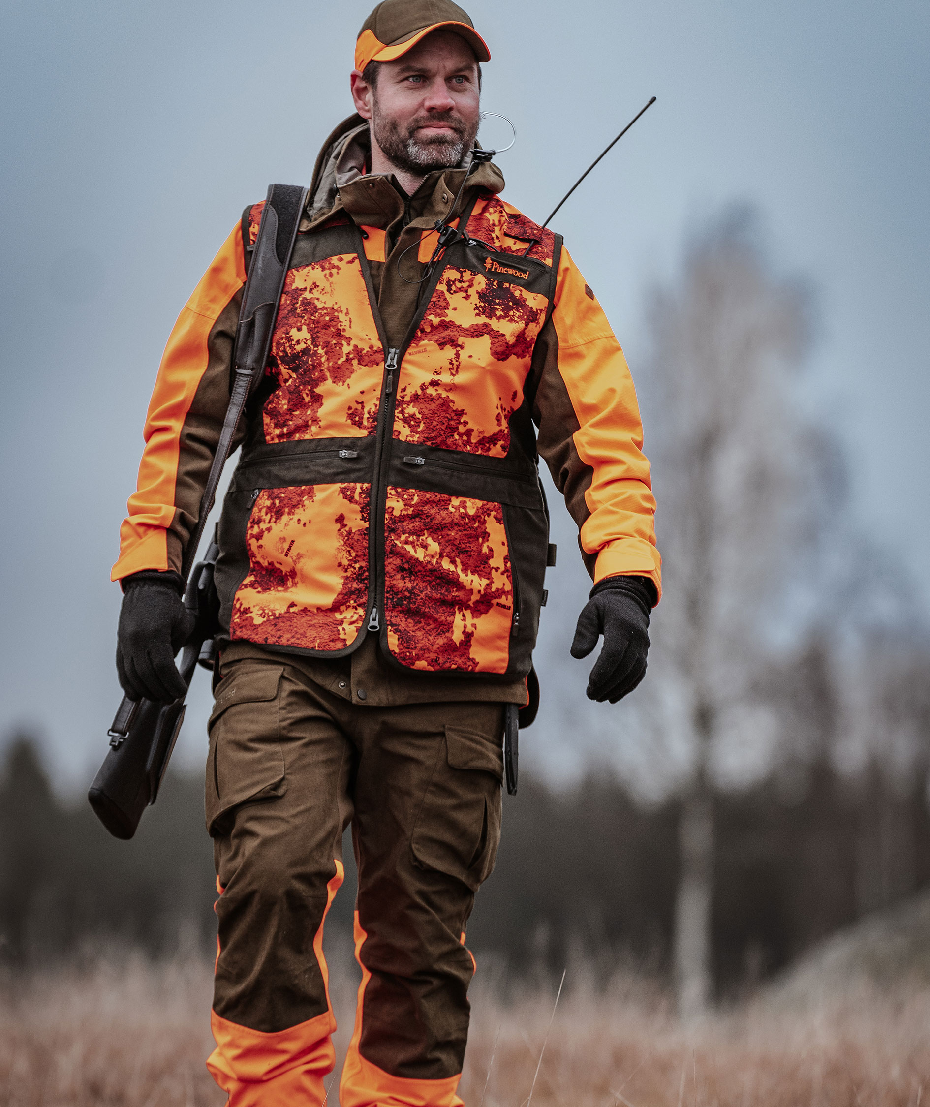 Pinewood&nbsp;Furudal Hunters Pro 2.0 Camou vest, Strata Blaze/Moss Green, large image number 1
