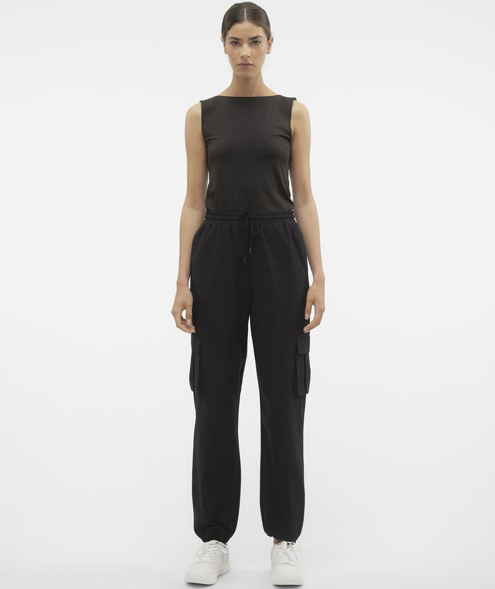 Vero Moda VMKIMBERLY stretch cargobyxa dam, Black