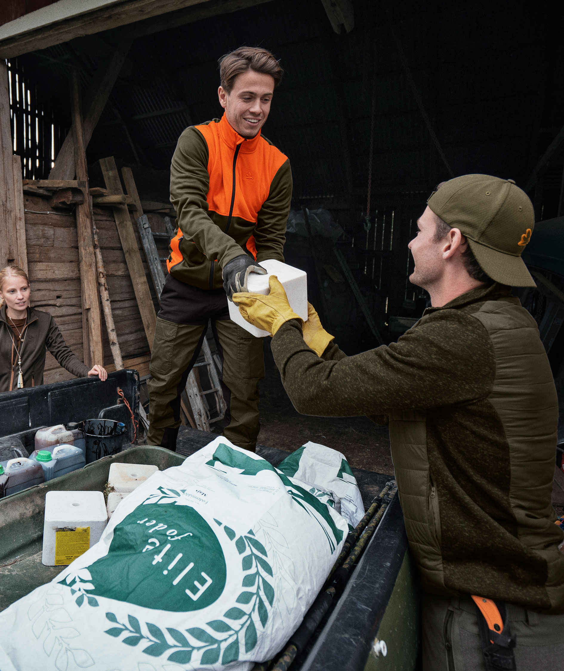 Seeland Elliot fleece jacket, Pine Green/Hi-Vis Orange, large image number 8