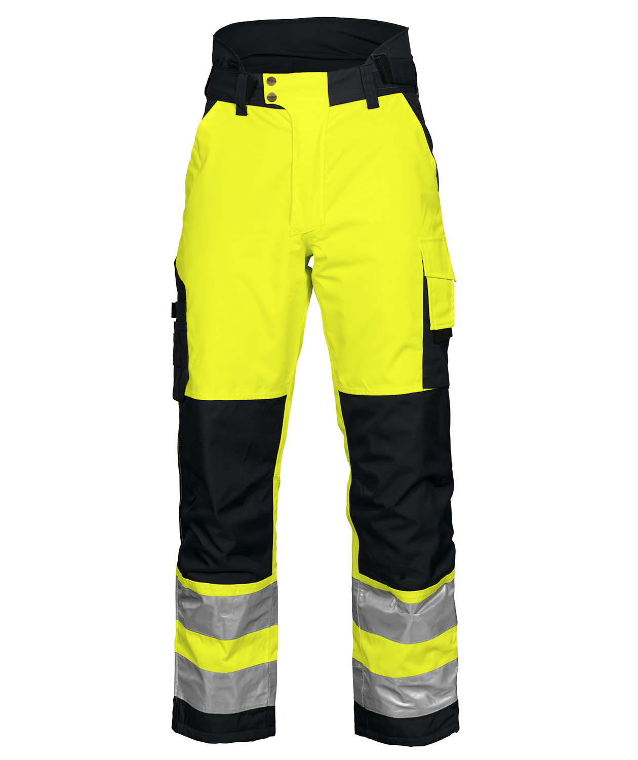 ProJob fodrad arbetsbyxa 6514, Varsel Gul/Svart