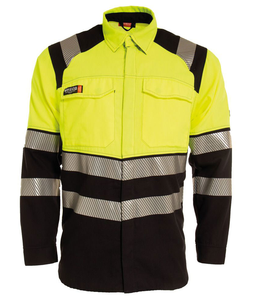 Tranemo FR Hemd, Hi-vis gelb/marineblau, large image number 0