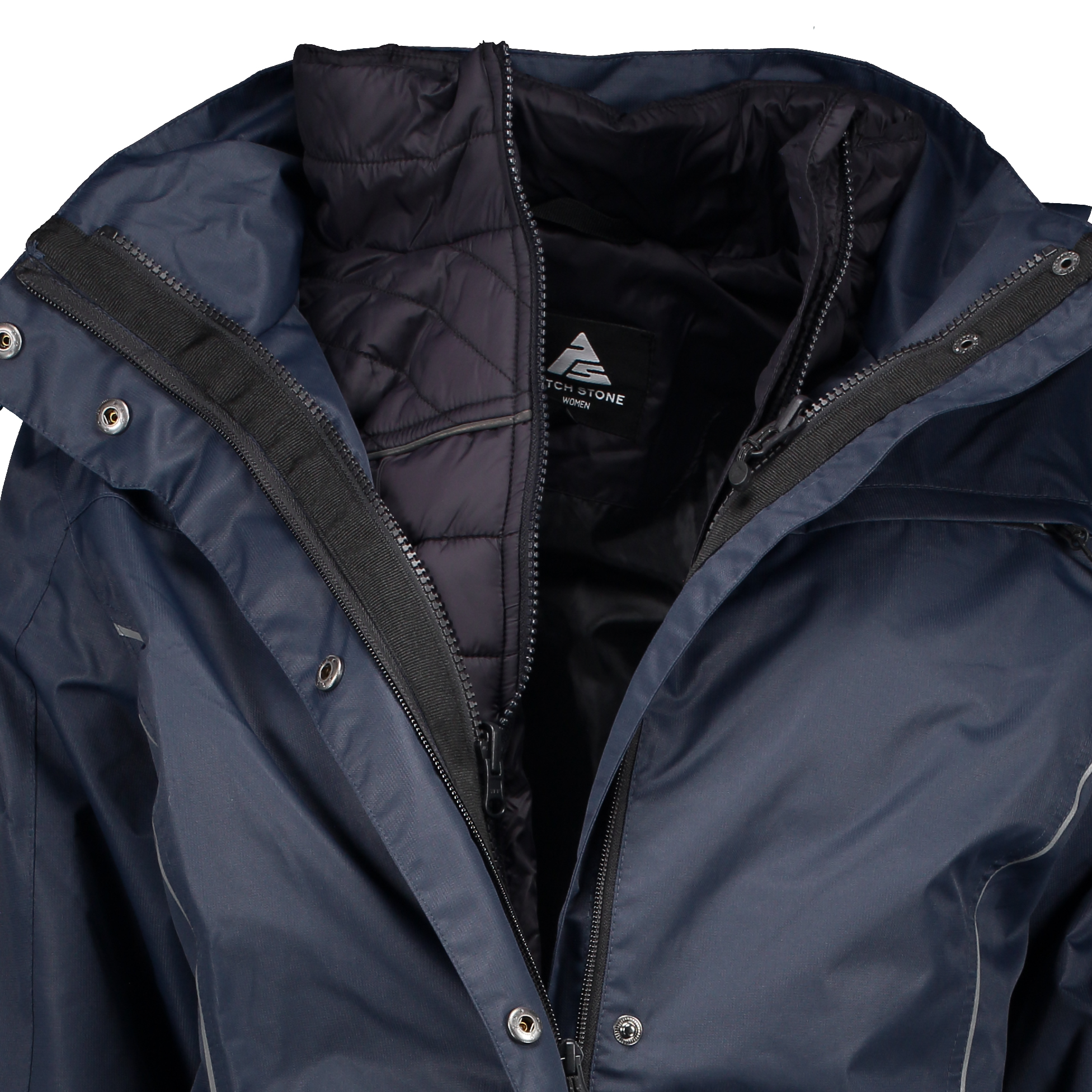 Pitch Stone Active-Pro Zip-in women's shell jacket, Navy, large image number 4