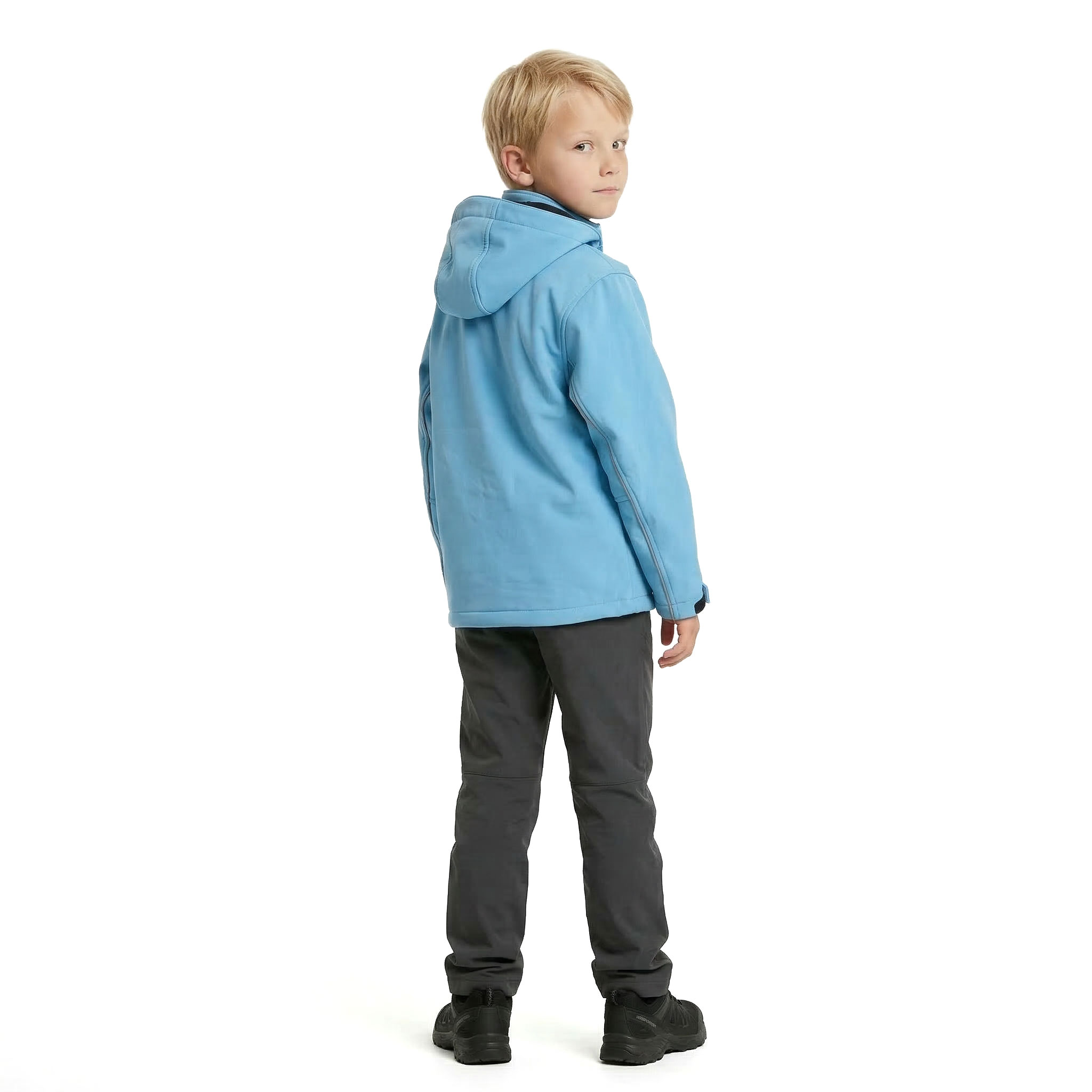 Ocean softshell jacket for kids, Lightblue, large image number 3