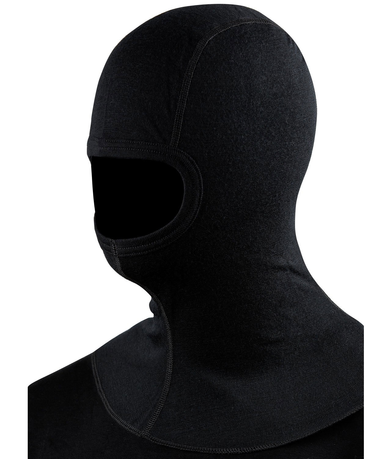 Klazig Balaklava mit Merinowolle, Schwarz