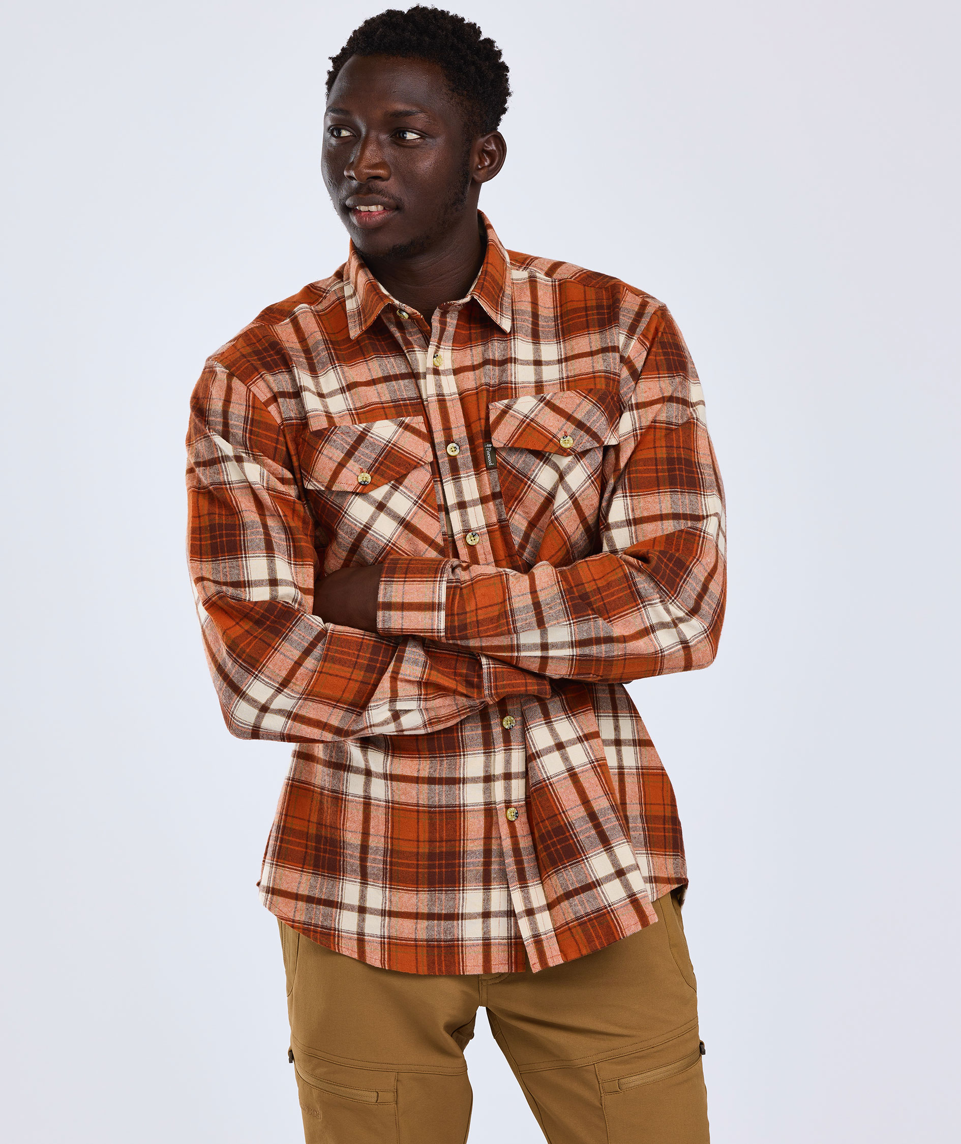 Pinewood H&auml;rjedalen regular fit flannel skovmandsskjorte, 