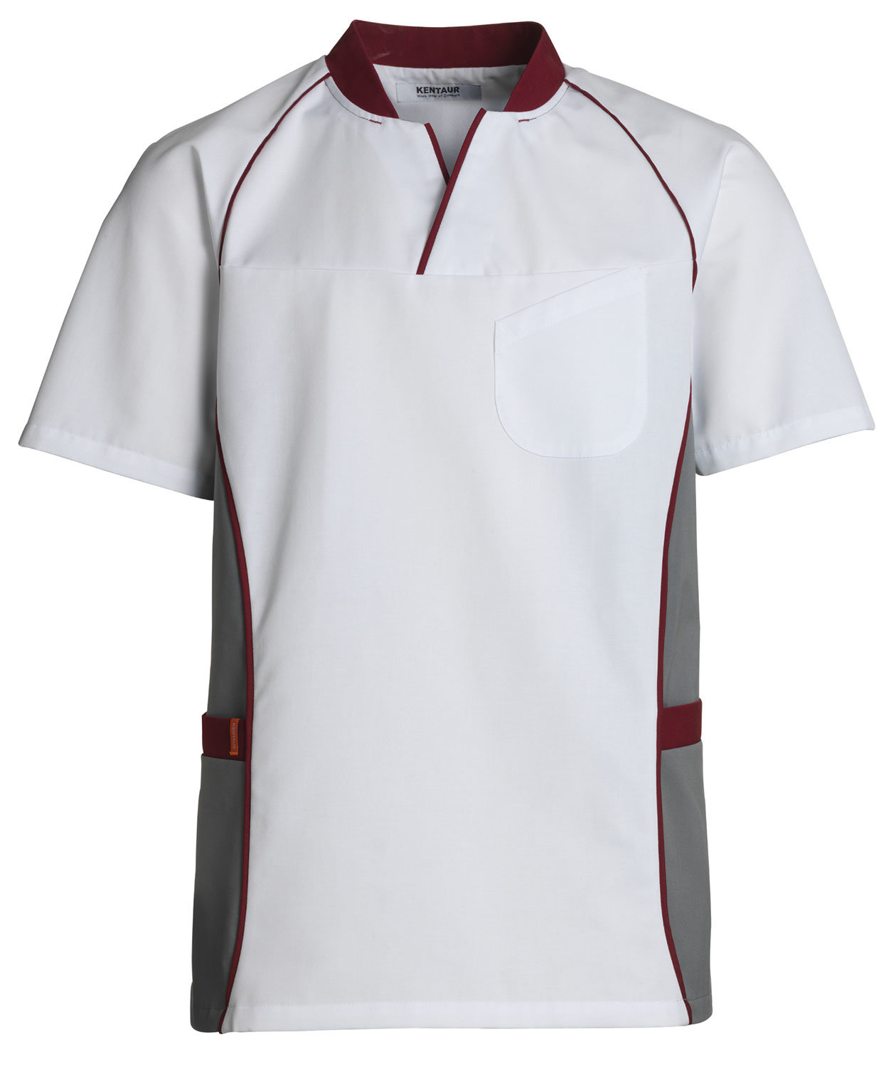 Kentaur bussarong  med kontrastf&auml;rger, Vit/Gr&aring;/Bordeaux