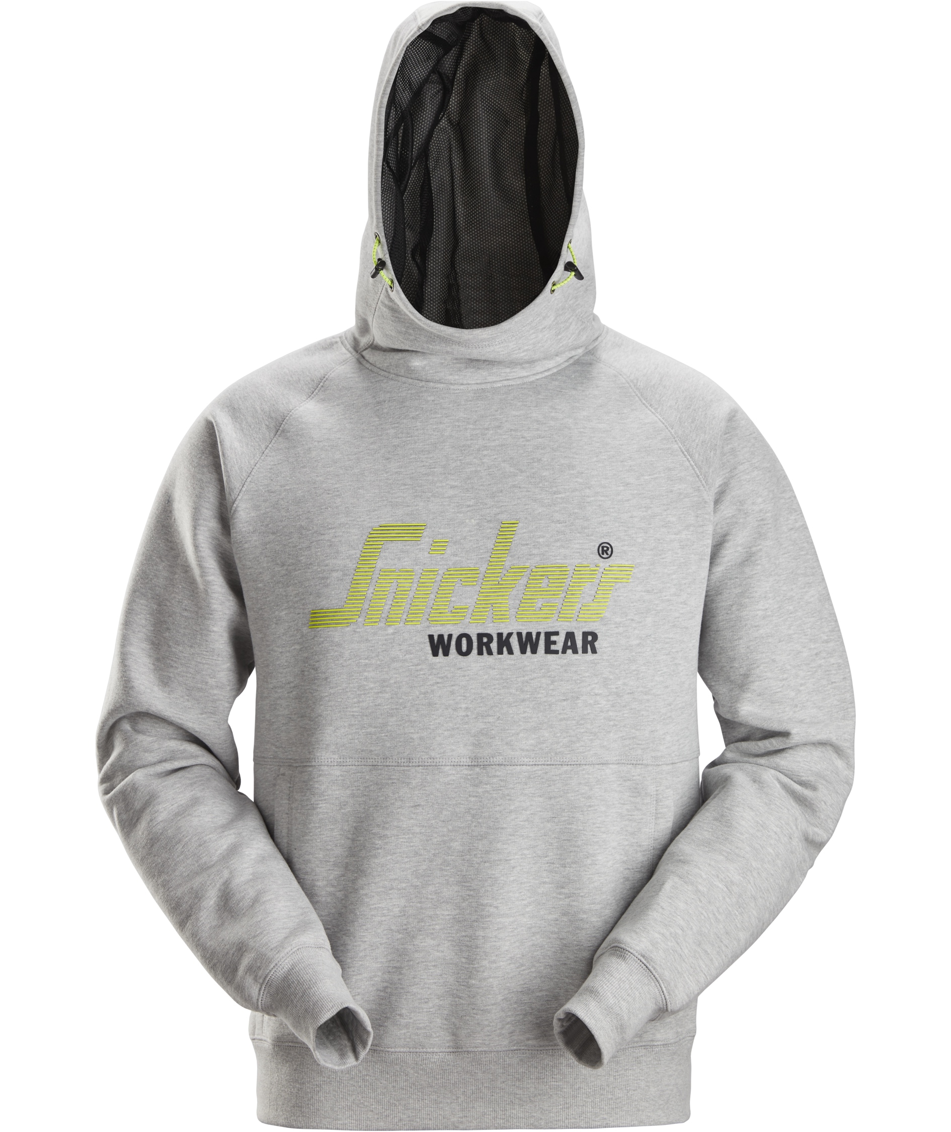 Snickers Logo hettegenser 2845, Grey melange, Grey melange, swatch