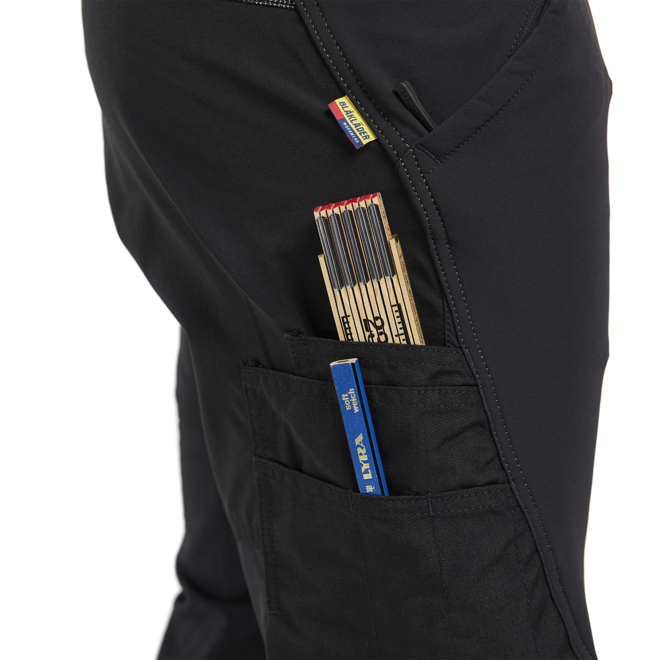 Bl&aring;kl&auml;der servicebukse full stretch, Svart/Gr&aring;, large image number 5