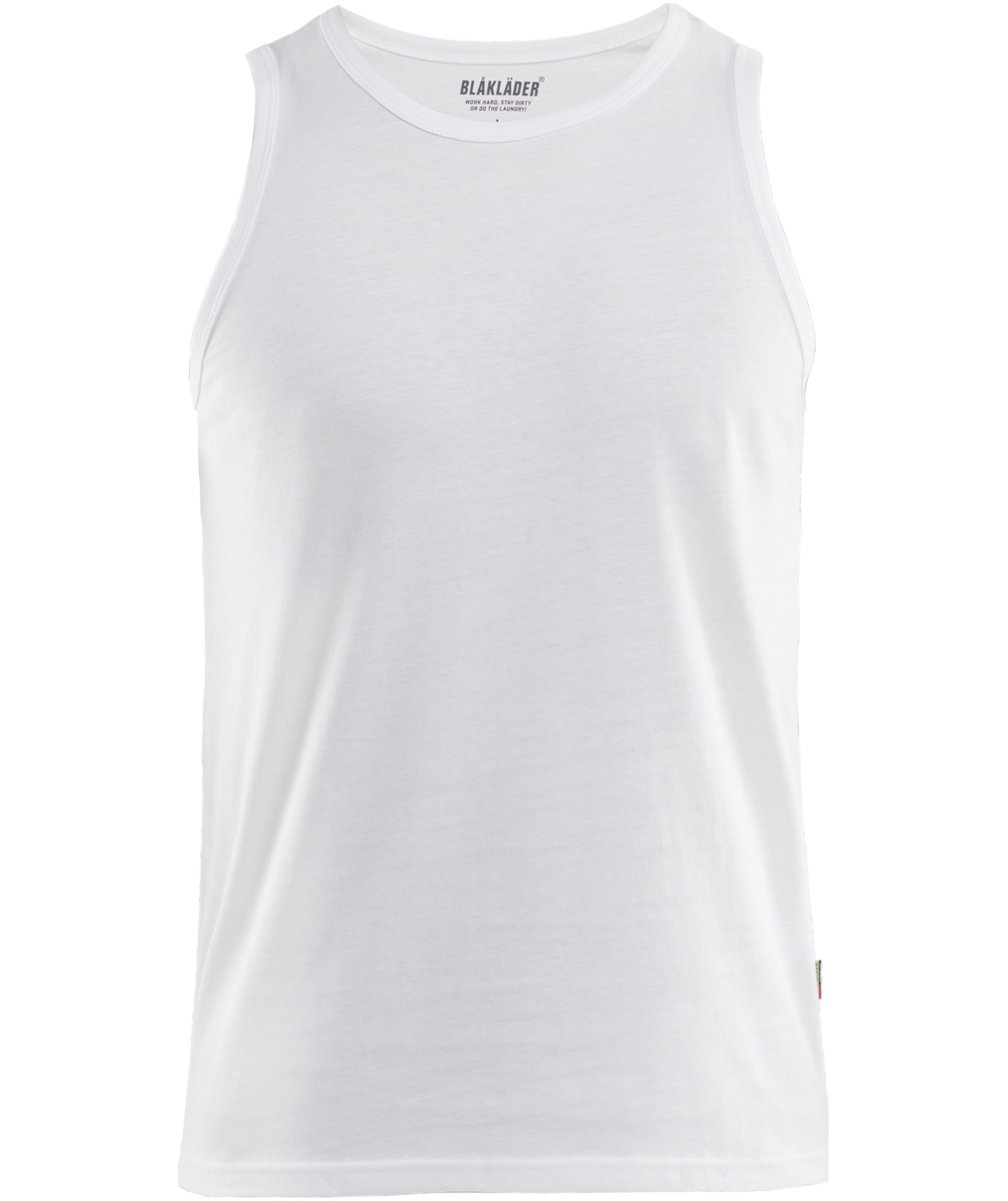 Bl&aring;kl&auml;der&nbsp;tanktop, Hvit