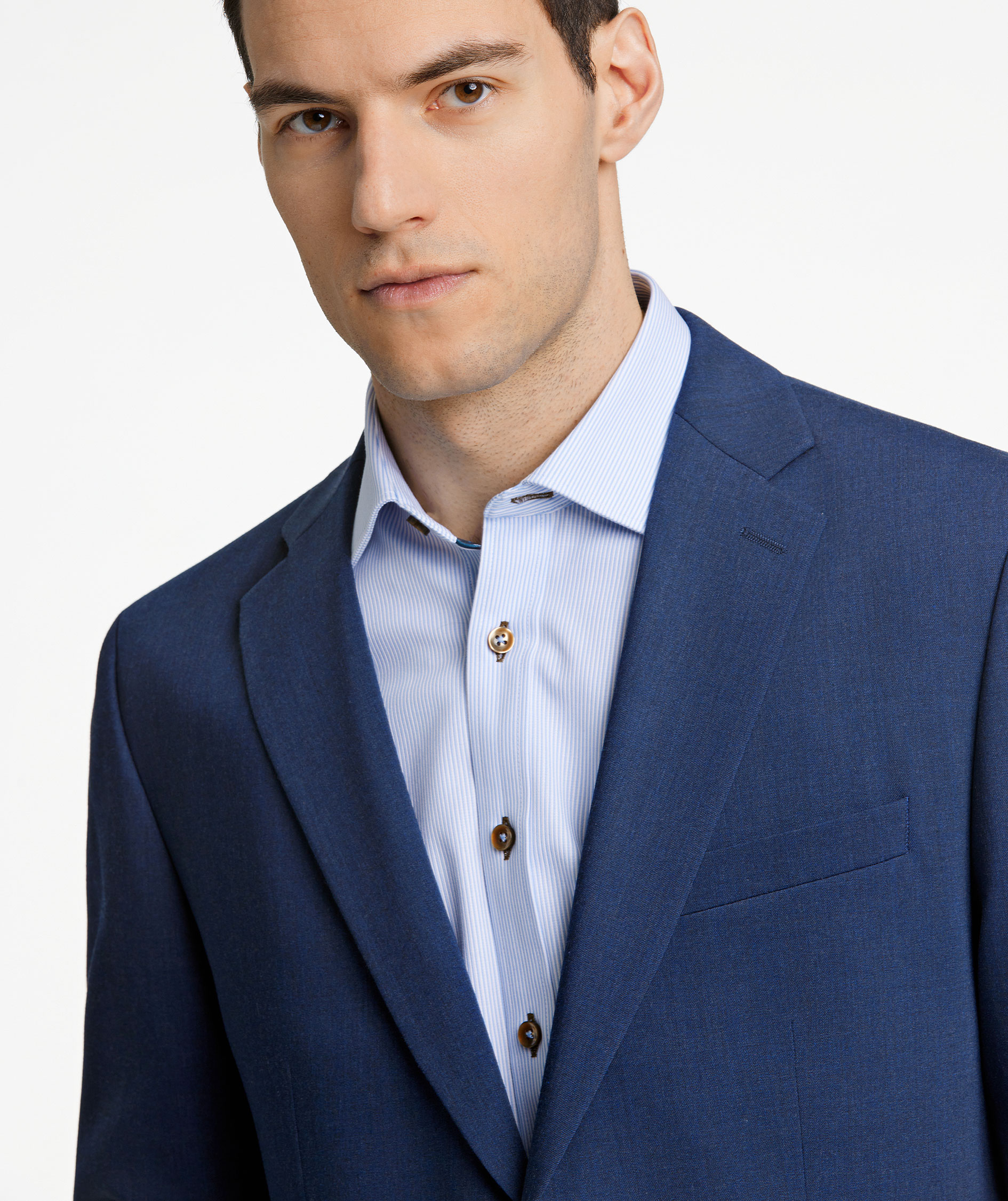 Lindbergh Modern fit habitjakke med uld, Mid Navy Mel, large image number 3