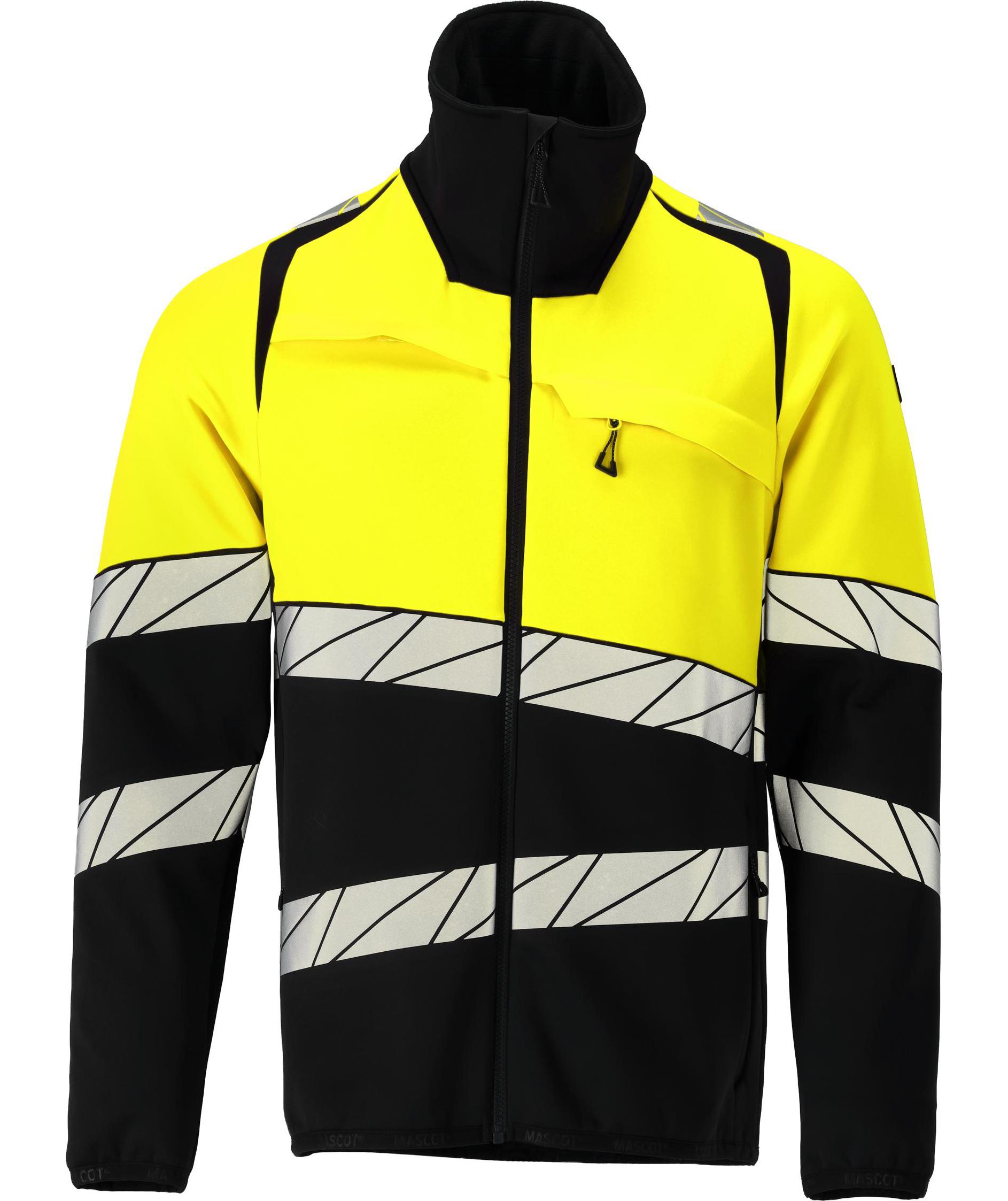 Mascot Accelerate Safe fleecegenser, Svart/Hi-Vis Gul