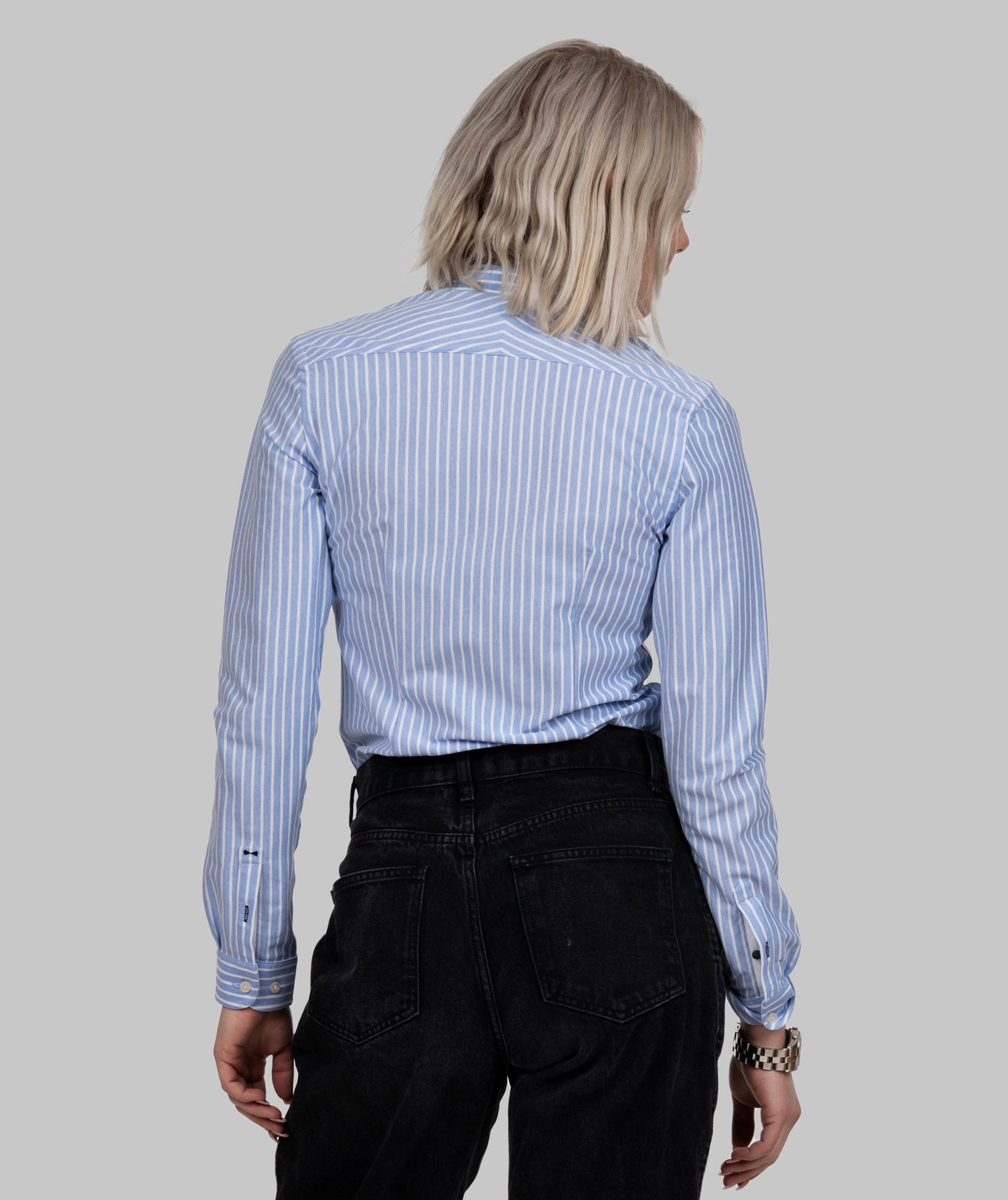 J. Harvest & Frost Indigo Bow 34 lady fit skjorta, Bl&aring;, large image number 3