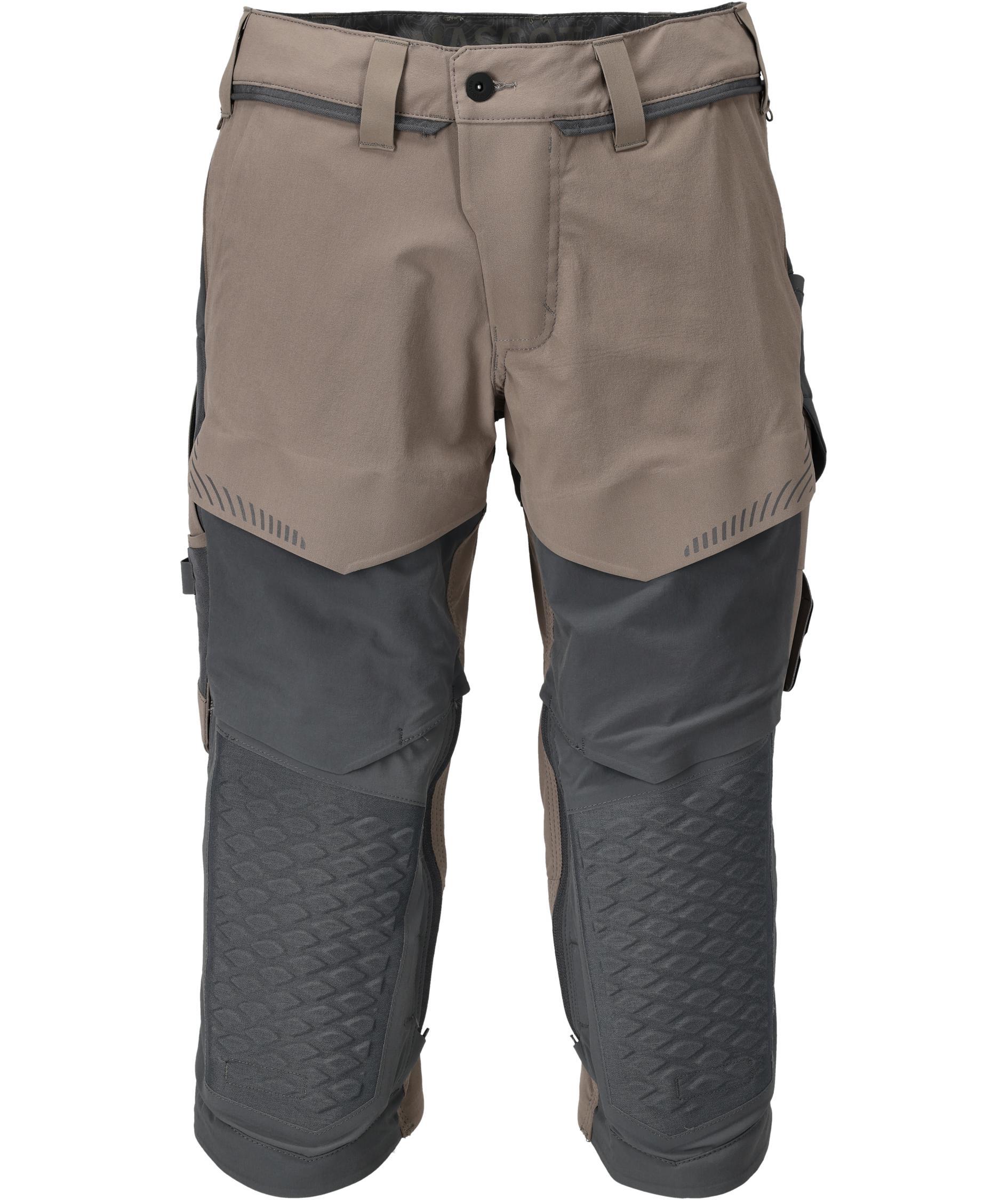 Mascot Customized arbeidsknickers full stretch, M&oslash;rk sand/Steingr&aring;, M&oslash;rk sand/Steingr&aring;, swatch