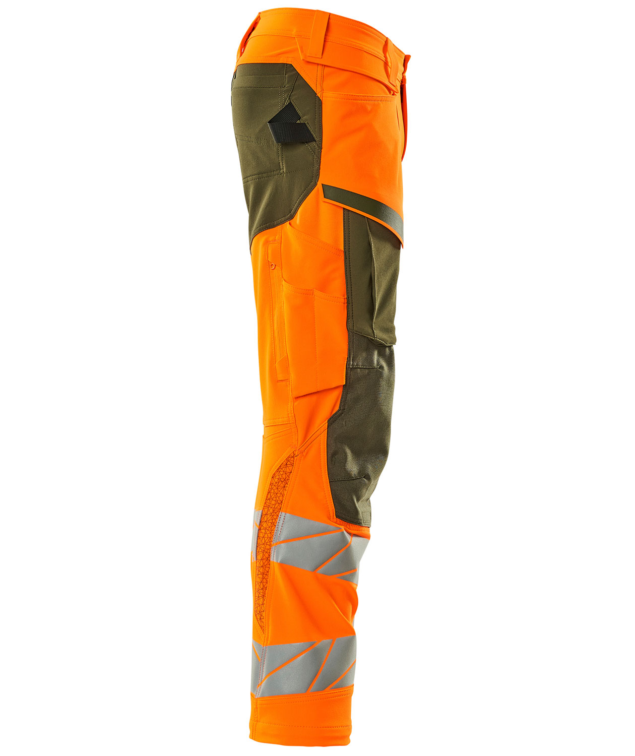 Mascot Accelerate Safe Arbeitshose full Stretch, Hi-Vis Orange/Moosgr&uuml;n, large image number 3