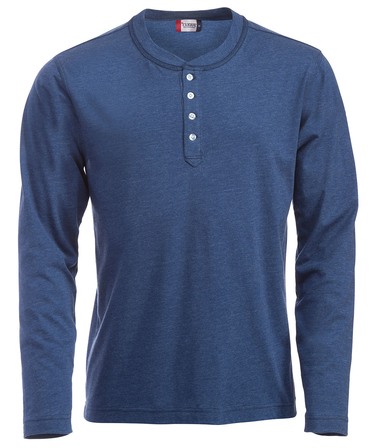 Clique Orlando l&aring;ng&auml;rmad Grandad T-shirt, Bl&aring;melerad