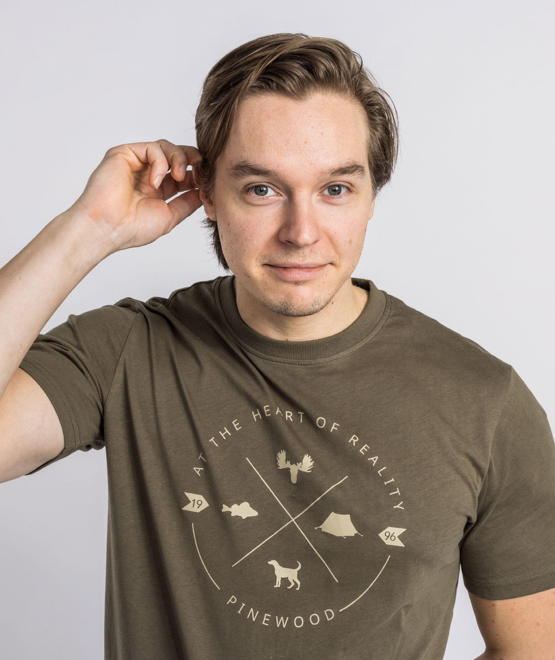 Pinewood Finnveden Trail T-shirt, Olivengr&oslash;n, large image number 3