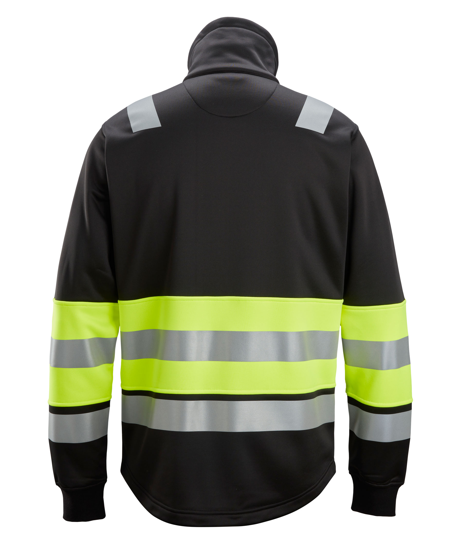 Snickers sweatjakke 8034, Sort/Hi-Vis Gul