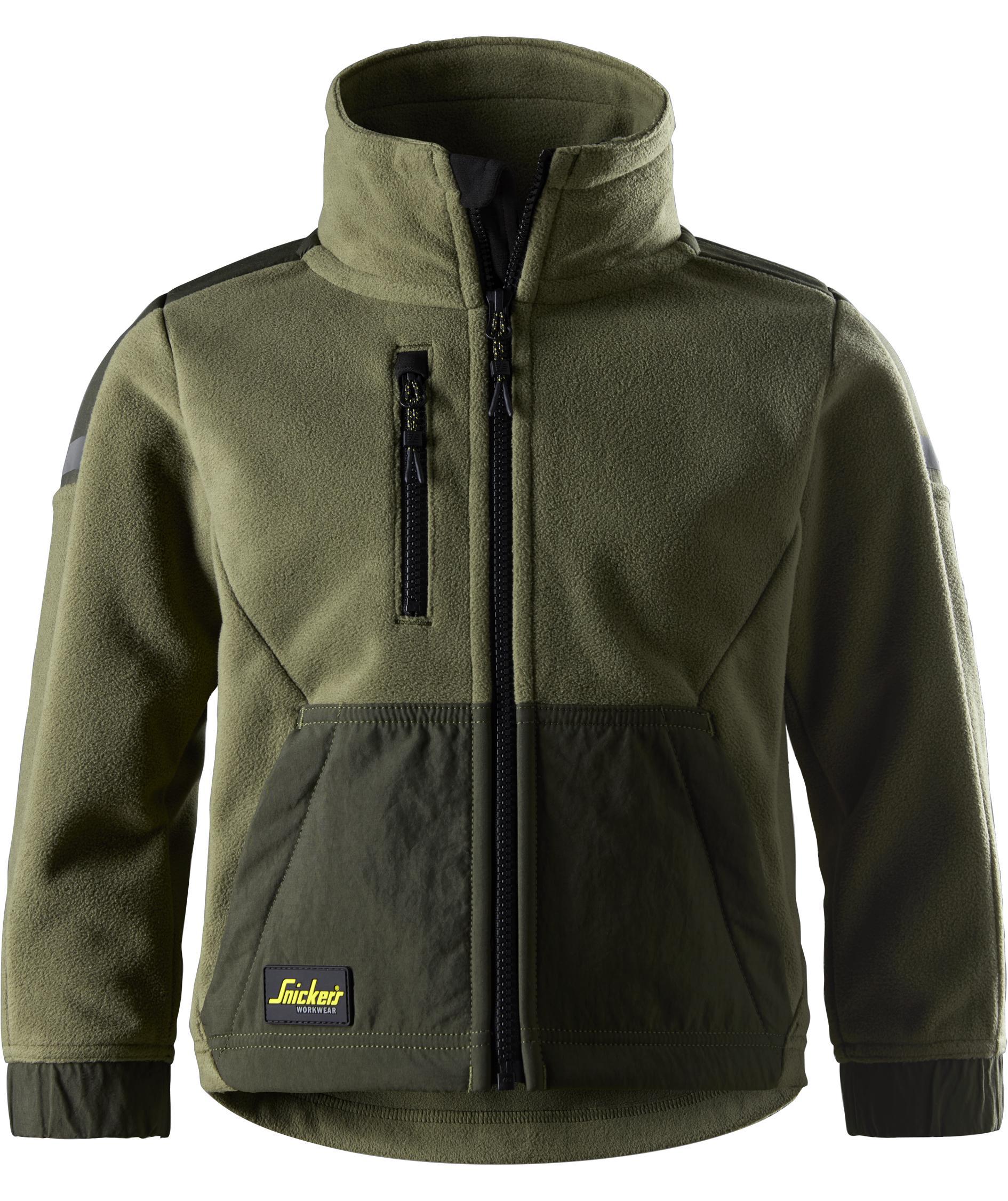 Snickers fleecejakke for barn 7511, Khaki Green