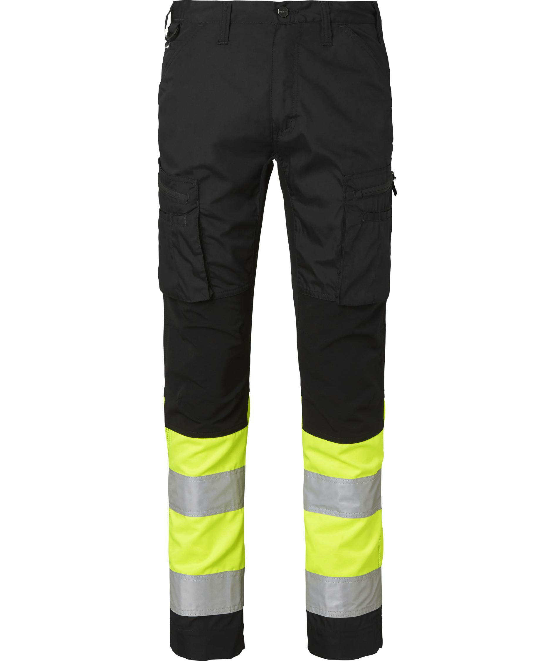Top Swede servicebukse 220, Svart/Hi-Vis Gul