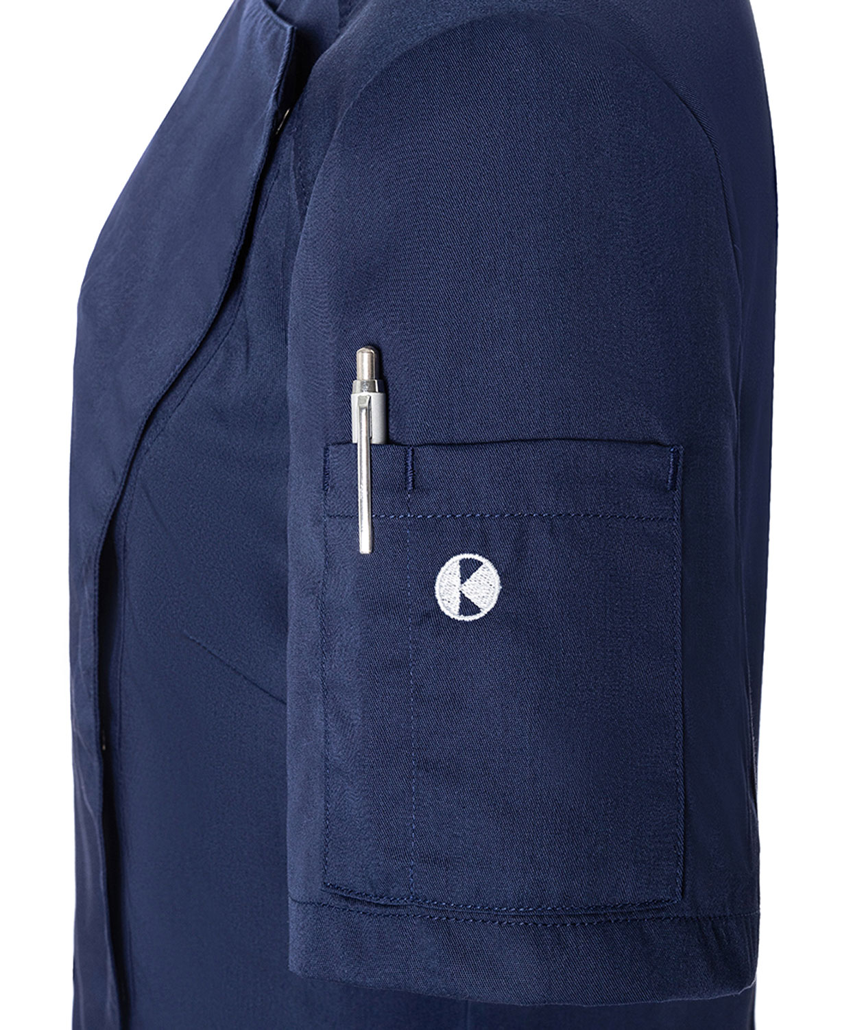 Karlowsky Modern-Look kortermet dame kokkejakke, Navy, large image number 3