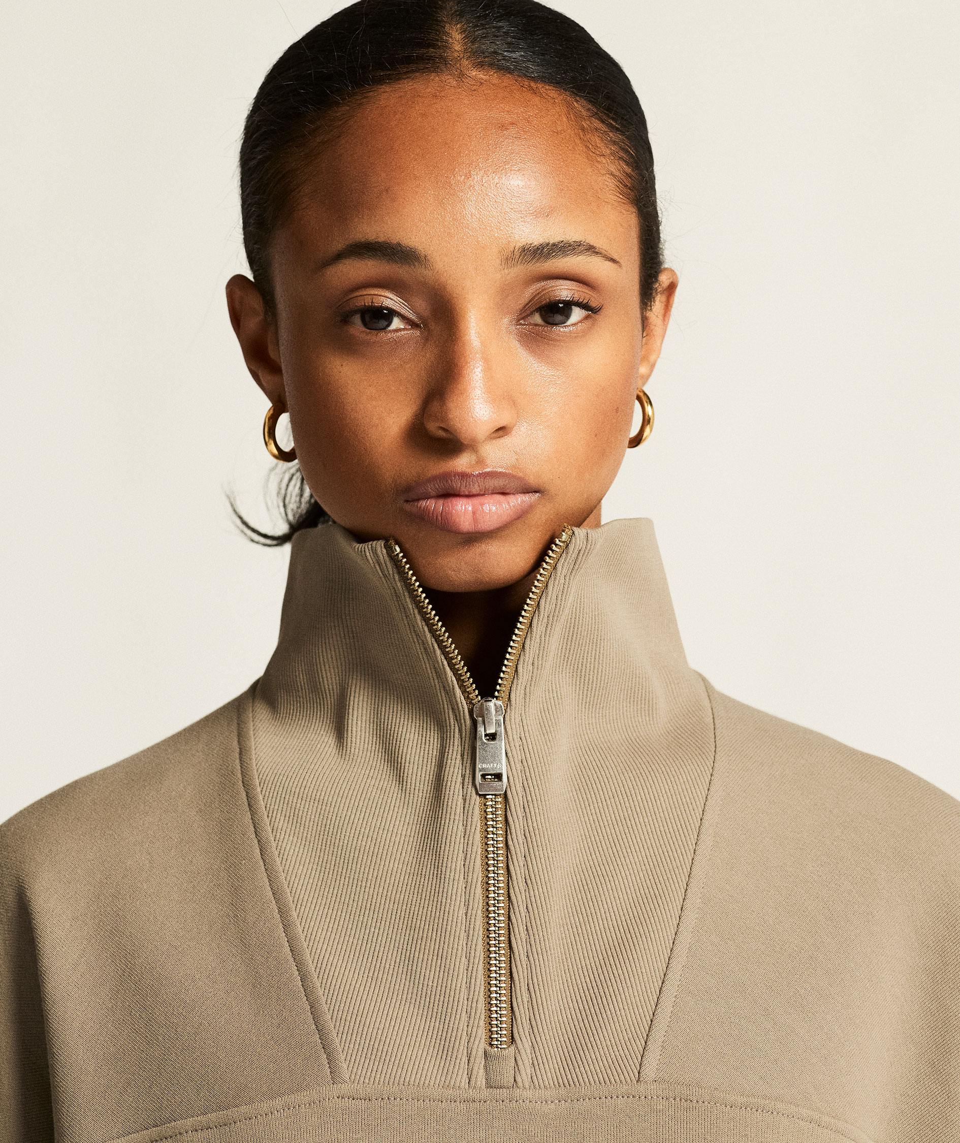 Craft Frequent dame half zip, Taupe, large image number 5