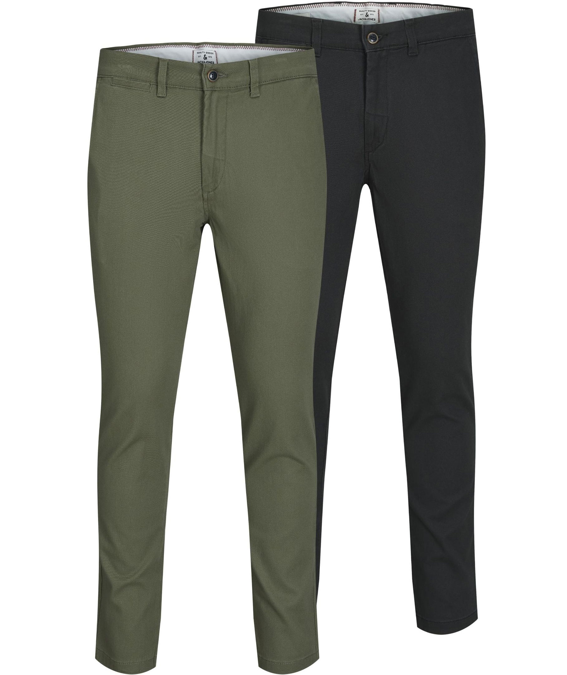 Jack & Jones JPSTMARCO JJDAVE 2-Pak chinos, Black/Dusty Olive