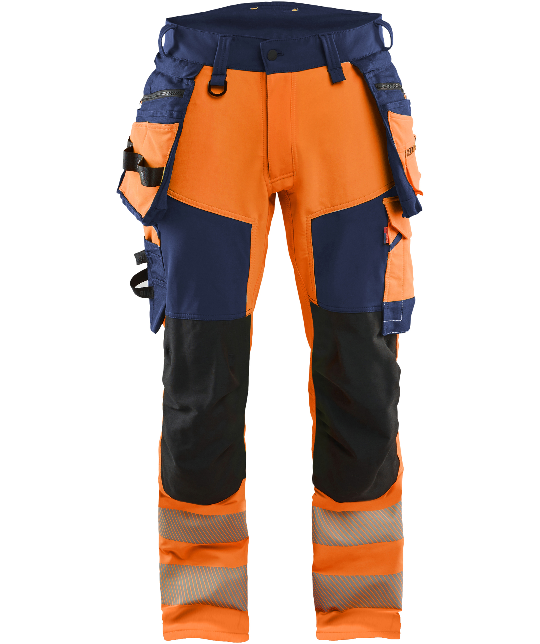 Bl&aring;kl&auml;der h&aring;ndv&aelig;rkerbukser full stretch, Hi-Vis Orange/Marine, Hi-Vis Orange/Marine, swatch