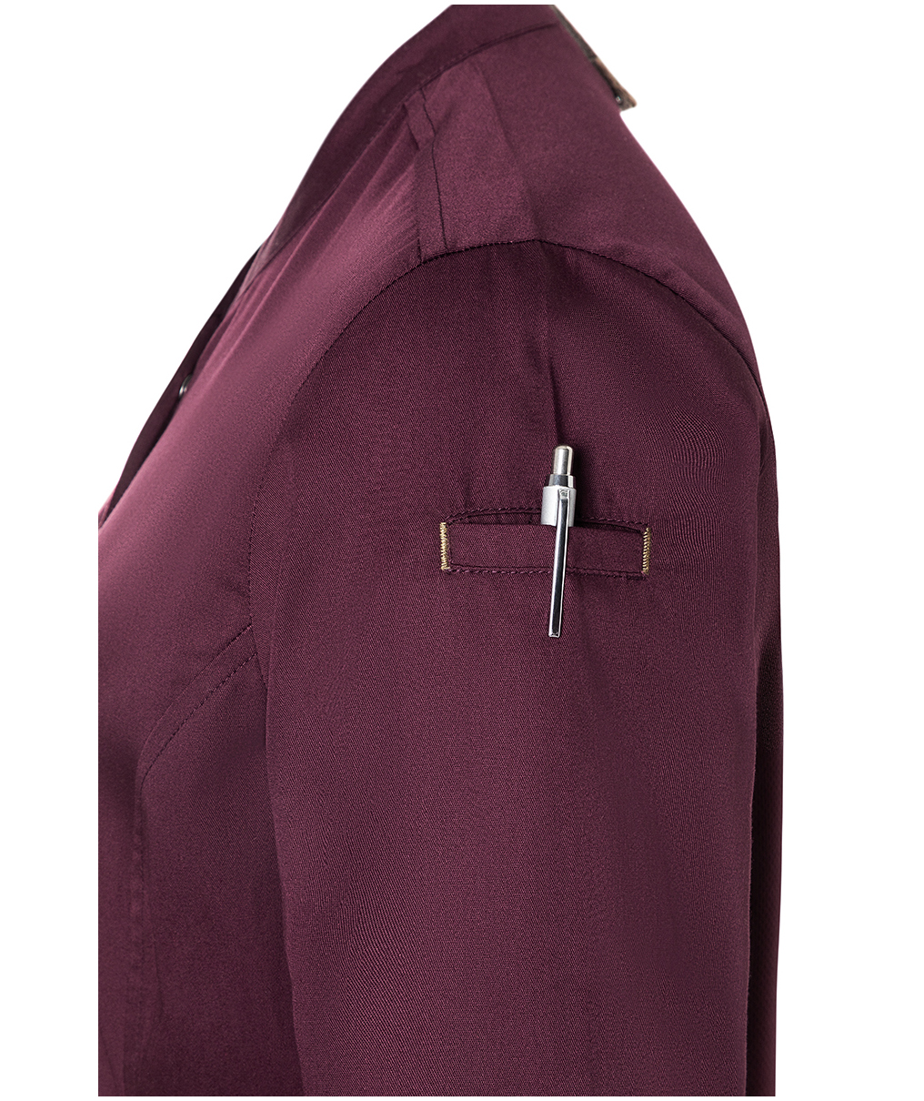 Karlowsky Green-Generation women's chefs jacket, Aubergine, large image number 7