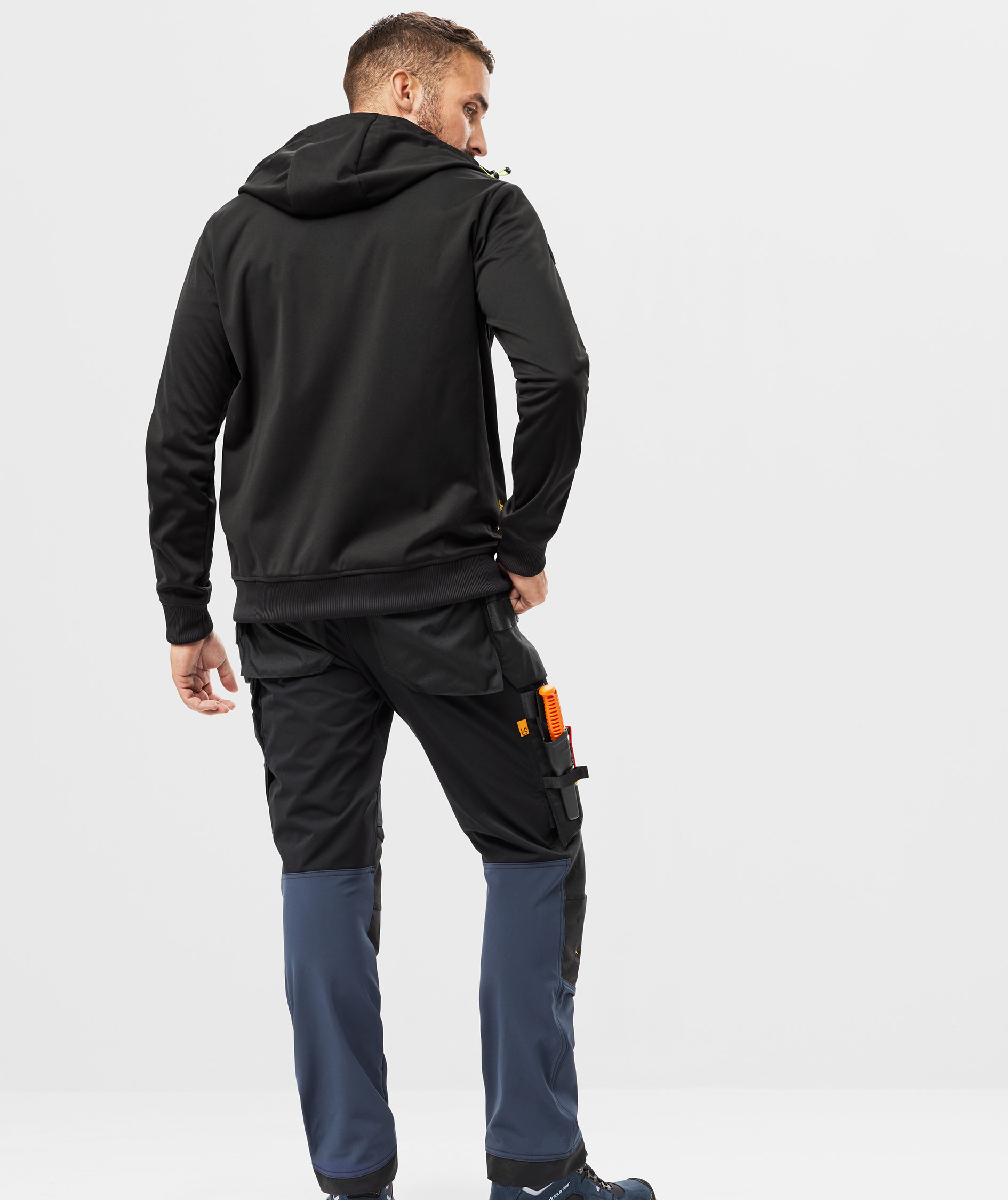 Snickers FlexiWork Windblocker softshell h&aelig;ttetr&oslash;je 8400, Black, large image number 3