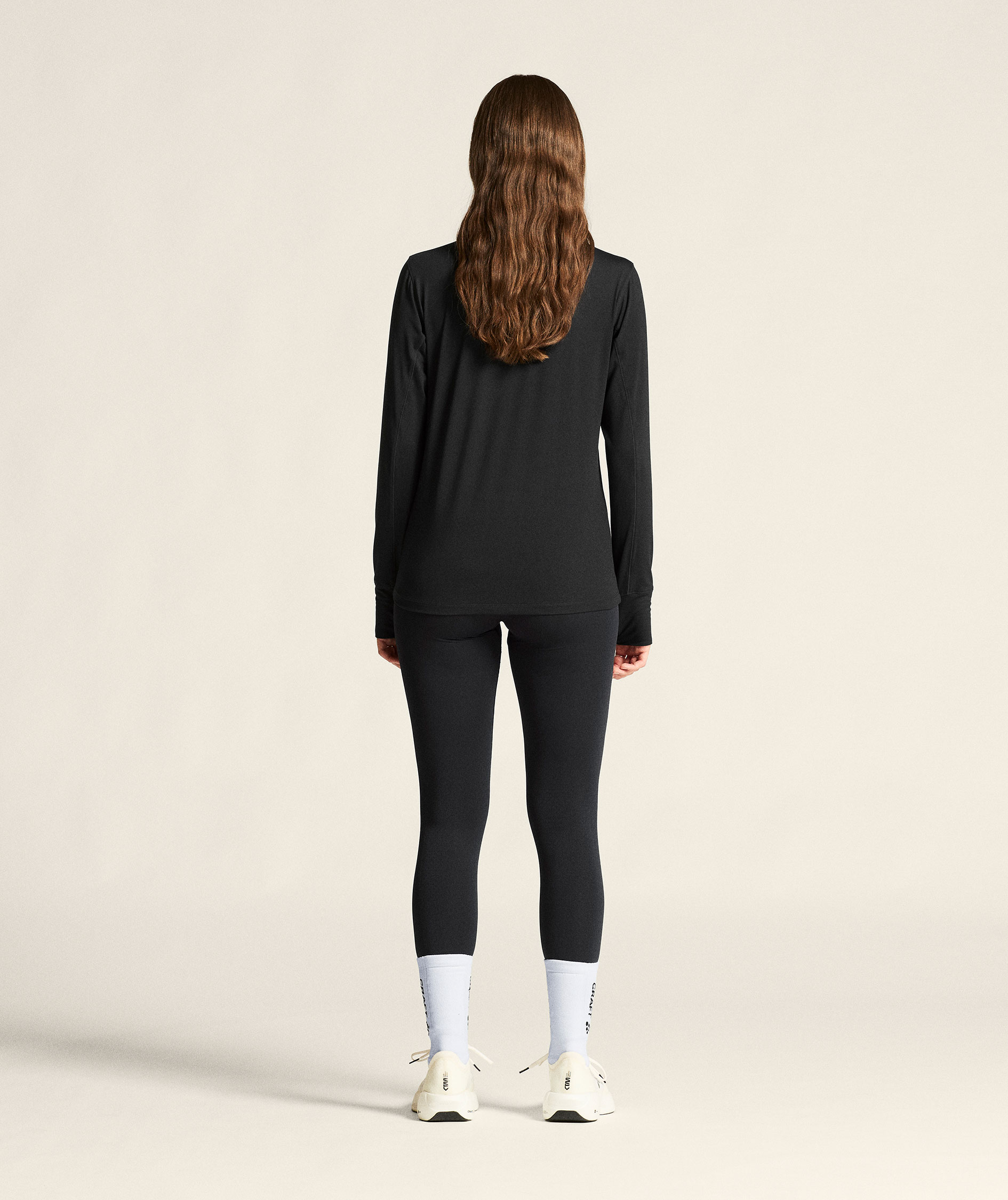 Craft Flow women's half zip baselayer sweater, Black/Melange, large image number 7