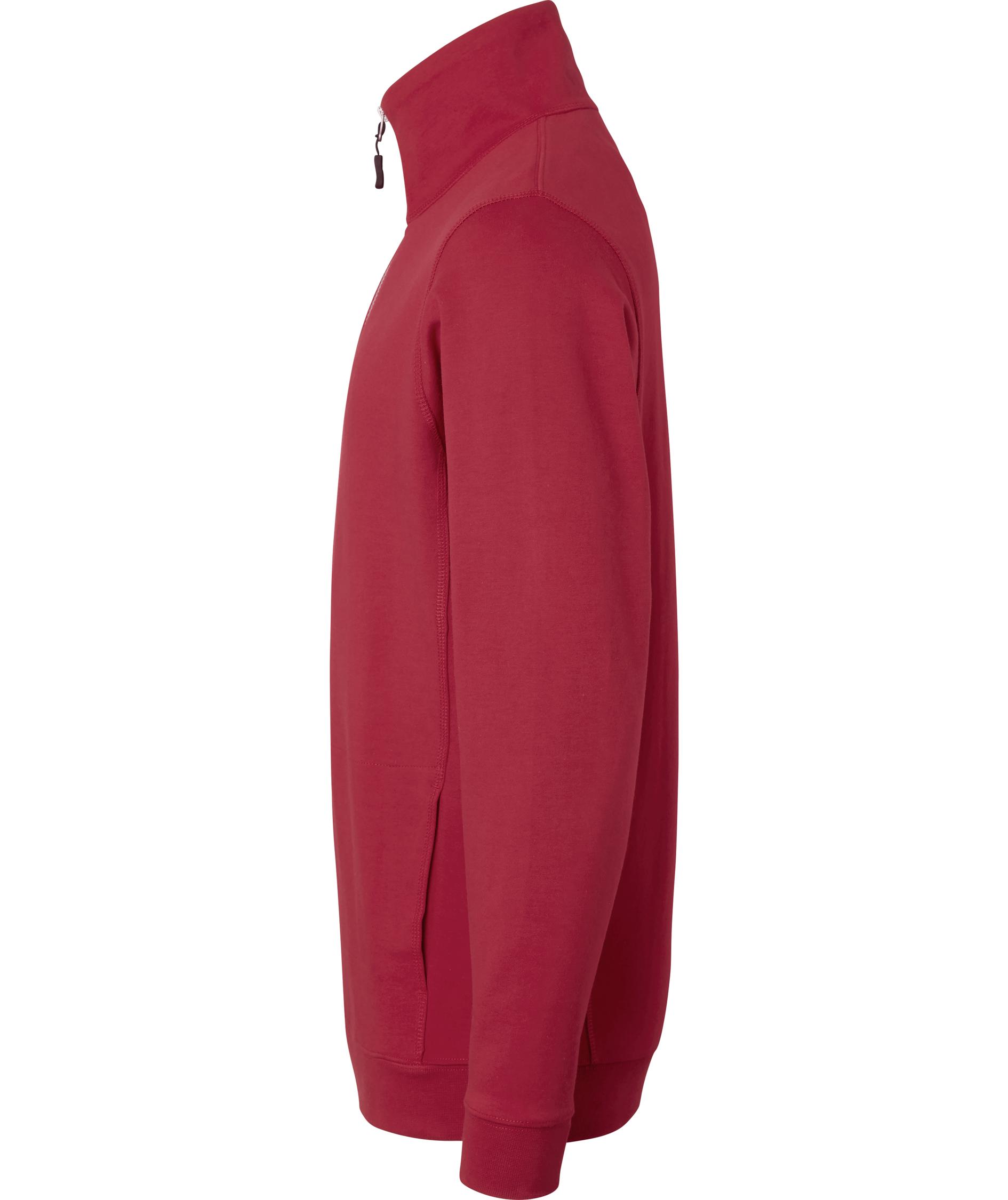 Top Swede sweatshirt med kort lynl&aring;s 0102, R&oslash;d, large image number 3