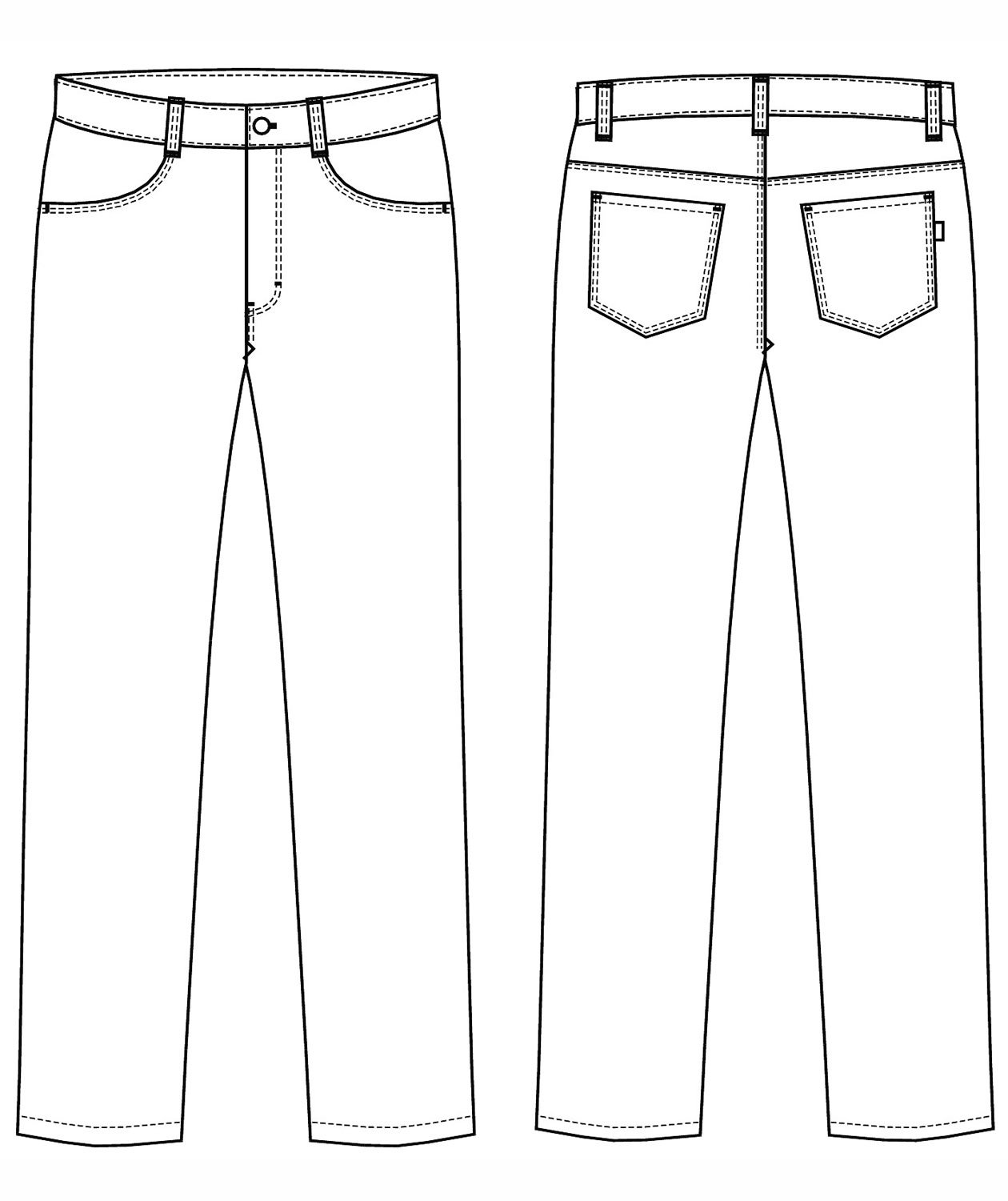 Kentaur damebukser med lav talje, Hvid, large image number 4