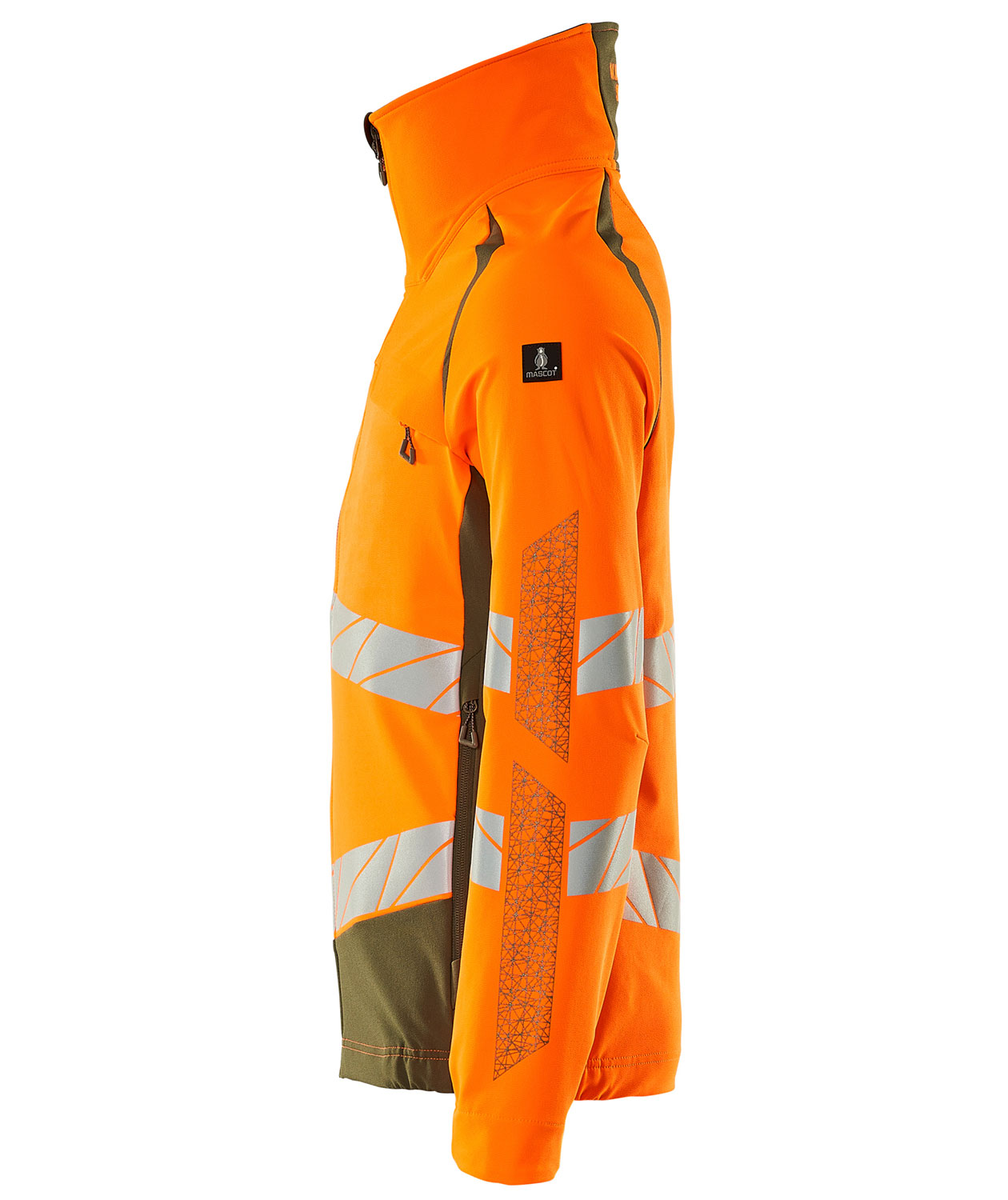 Mascot Accelerate Safe jakke full stretch, Hi-vis Orange/Mosgr&oslash;n, large image number 2