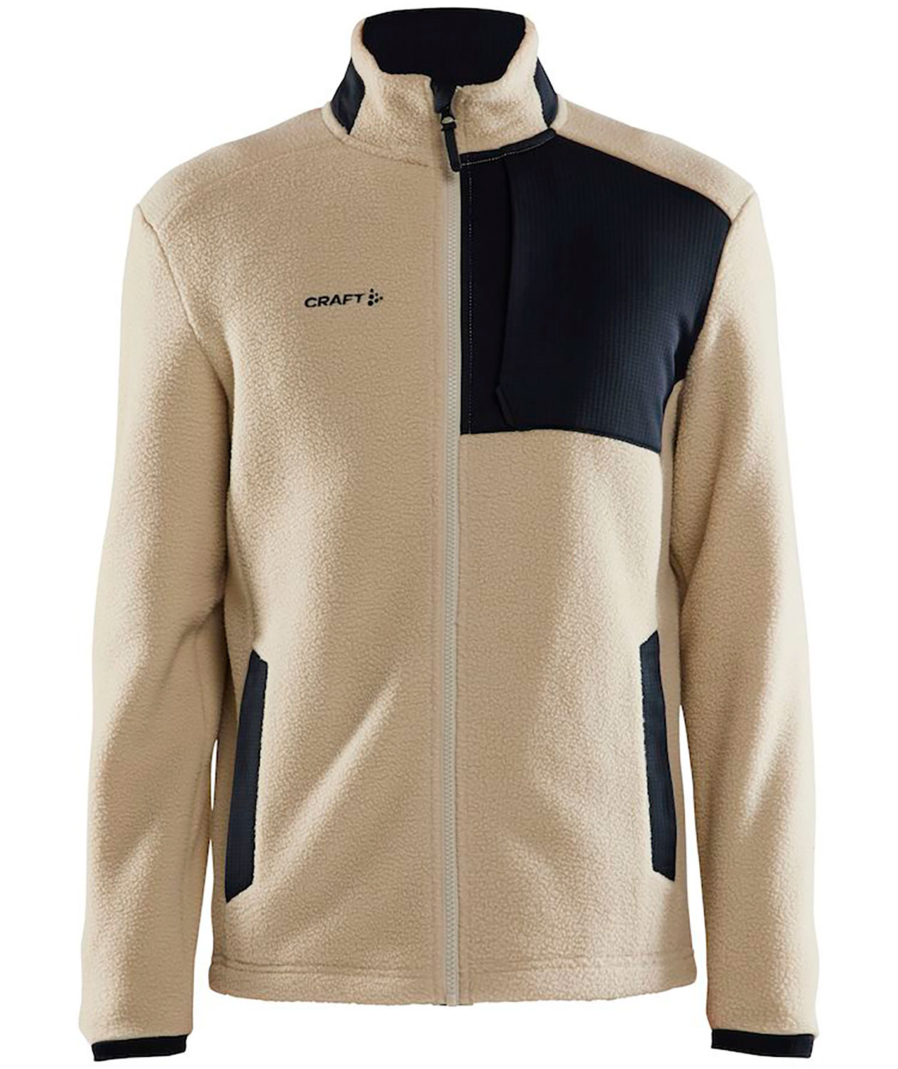 Craft ADV Explore pile fleece jacket, Ecru-black