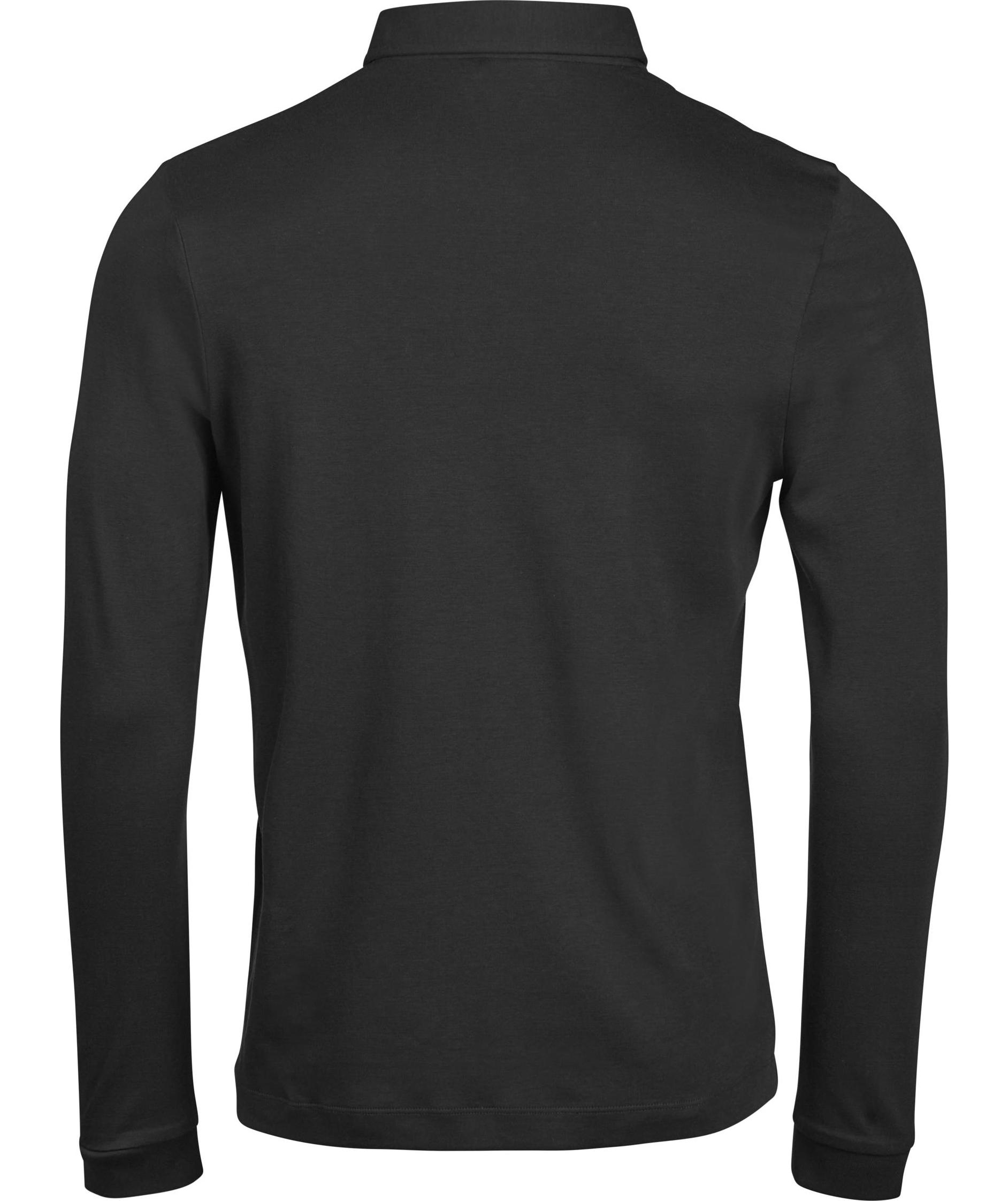 Tee Jays Pima lang&auml;rmliges Poloshirt, Schwarz, large image number 2