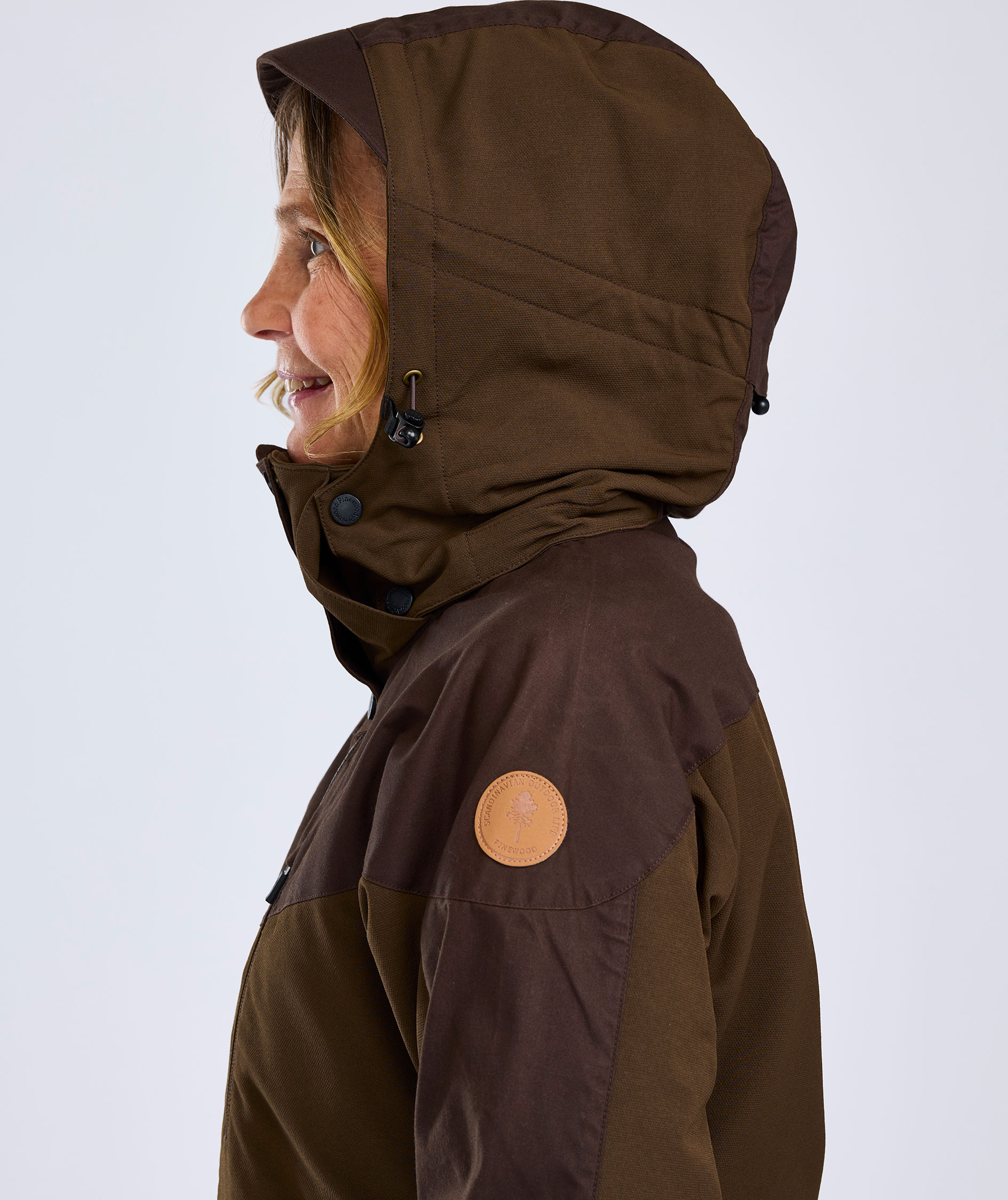 Pinewood&nbsp;Finnveden Hybrid dame friluftsjakke, Dark brown, large image number 6
