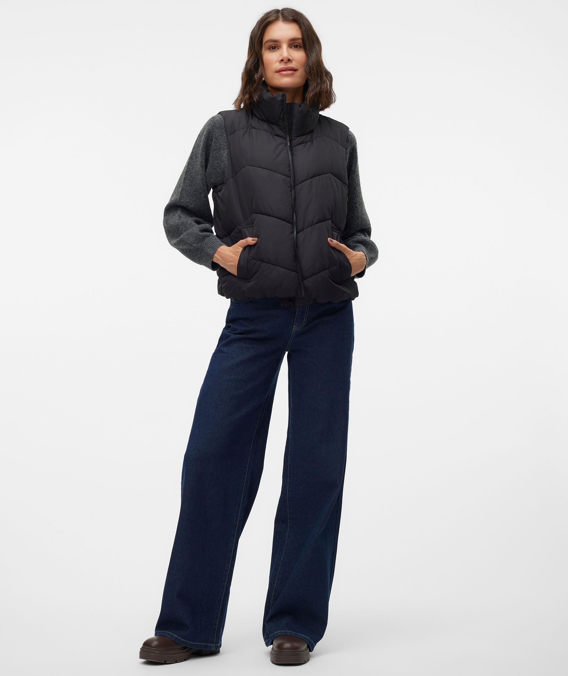 Vero Moda VMLIGAEVA vadderad v&auml;st, Black, large image number 4