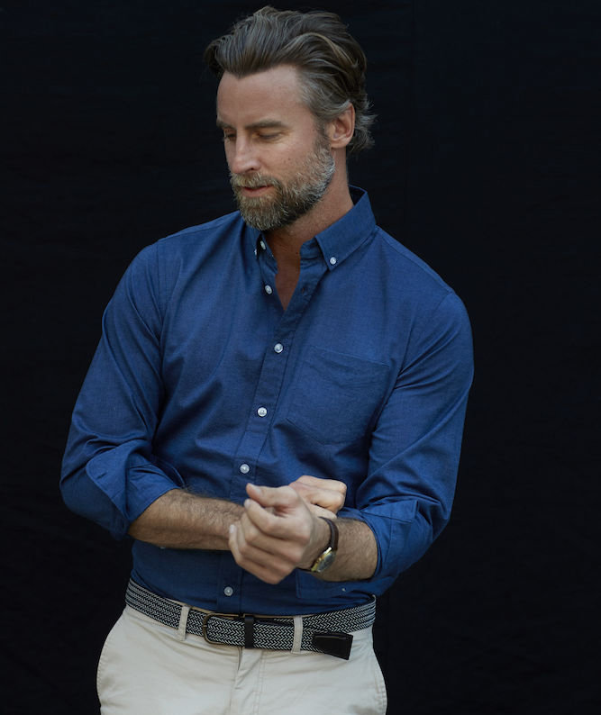 Cutter & Buck Hansville skjorte, Blue Oxford