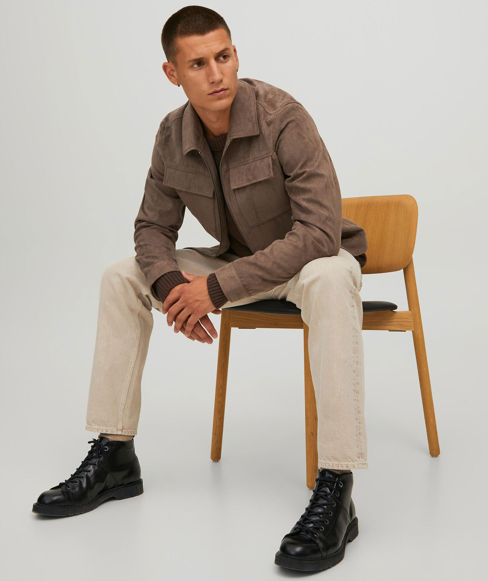 Jack & Jones JJEROCKY PAYTON faux leather jacket, Falcon, large image number 6