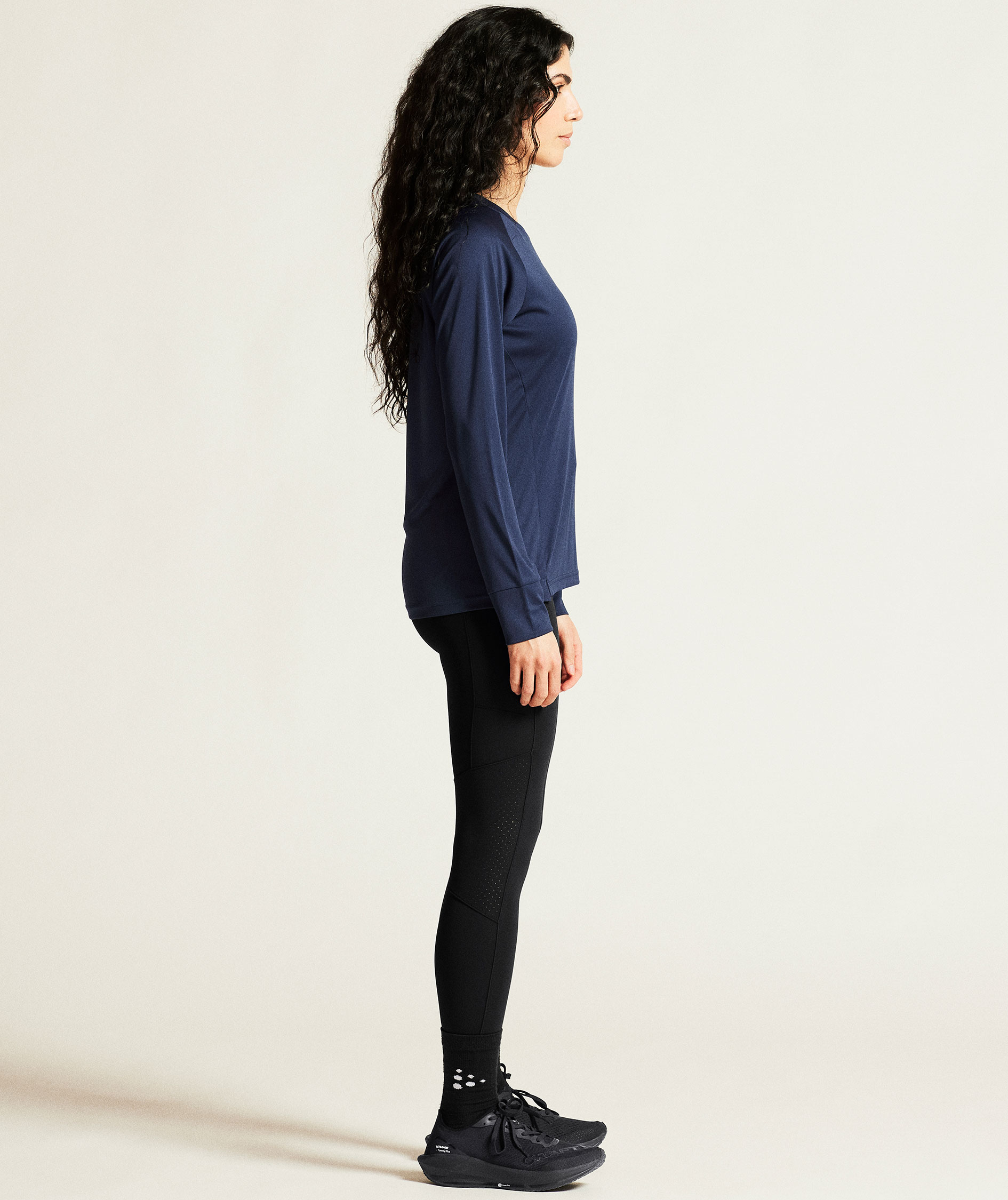 Craft Rush 2.0 l&aring;ng&auml;rmad T-shirt dam, Navy, large image number 3