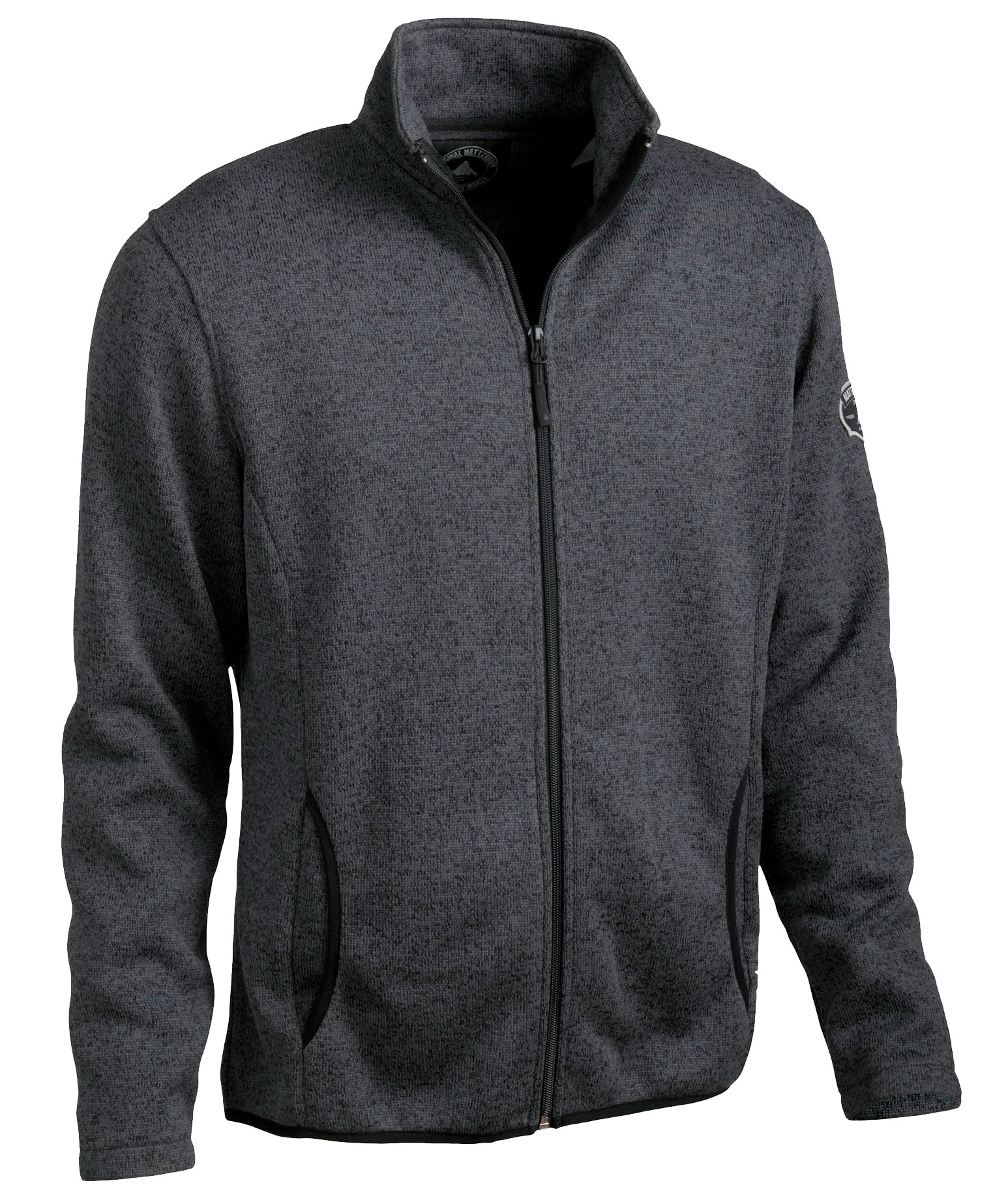 Matterhorn Almer Gestrickter Fleecejacke, Dunkelgrau, Dunkelgrau, swatch