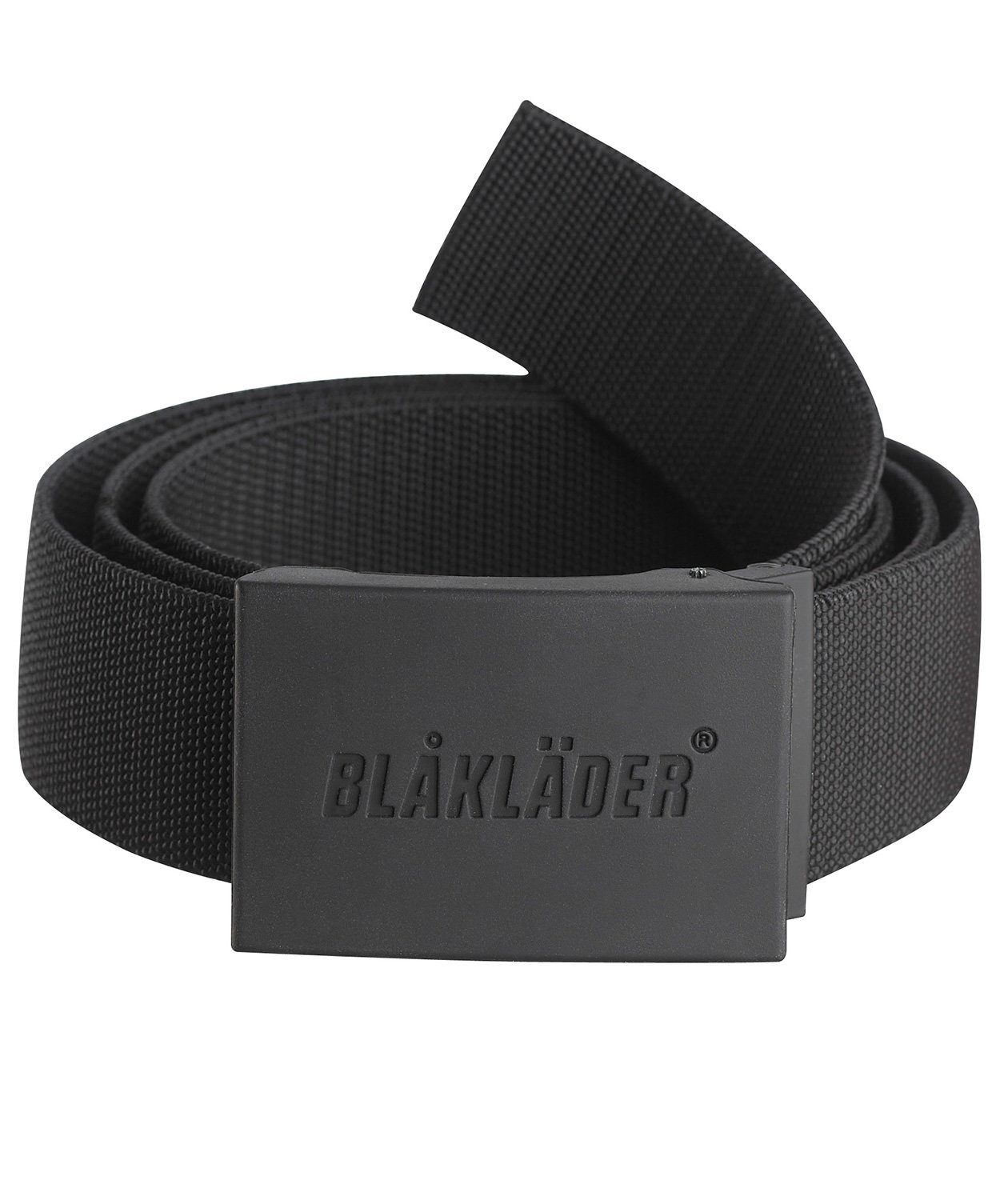 Bl&aring;kl&auml;der belte med gummispenne, Svart