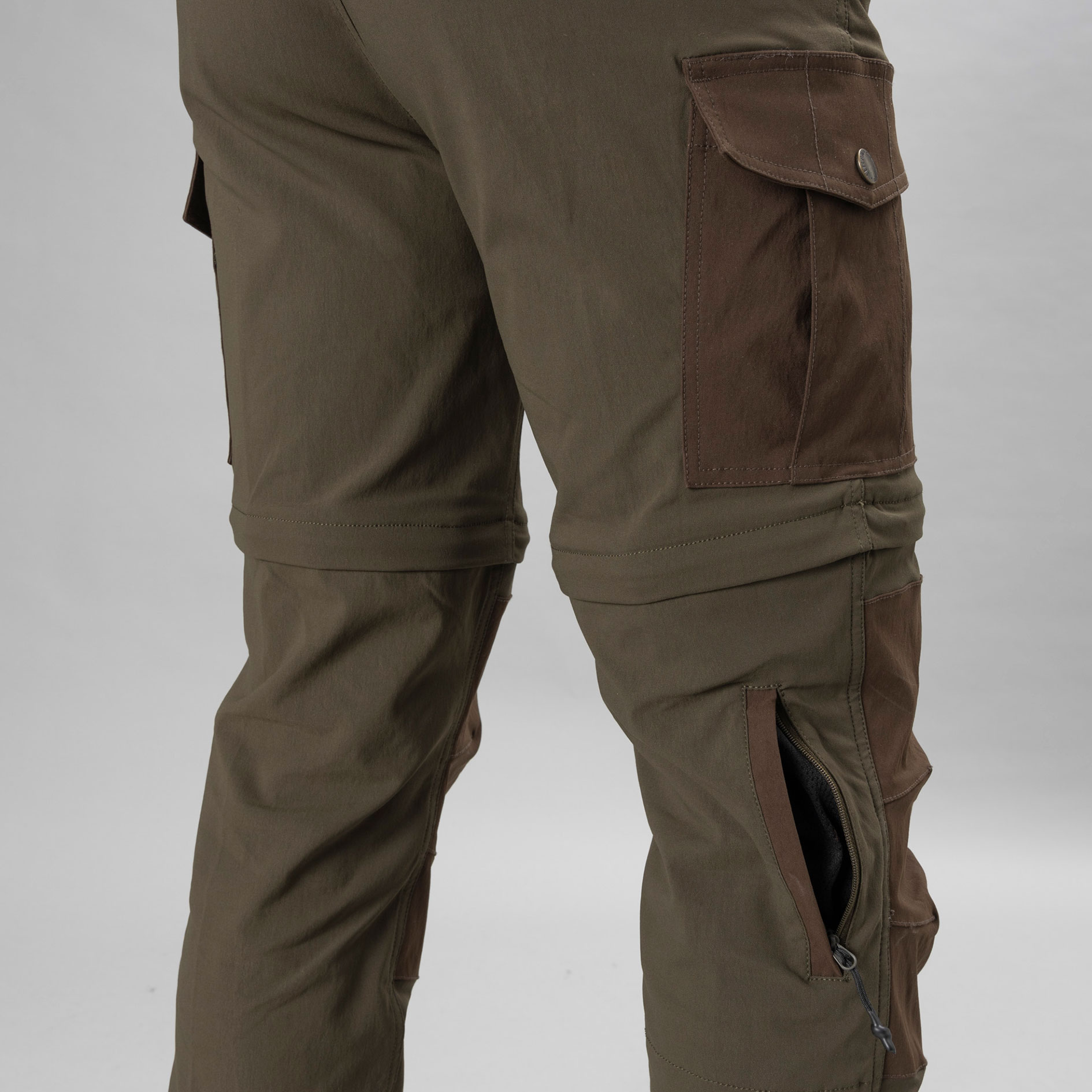 Seeland Birch Zip-off trousers, Pine Green/Demitasse Brown, large image number 4