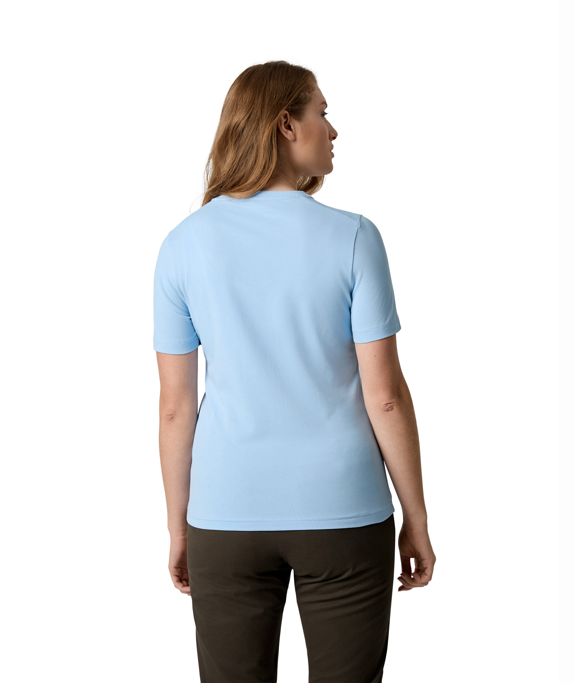 Seven Seas Organic dame T-skjorte, Lys Bl&aring;, large image number 4