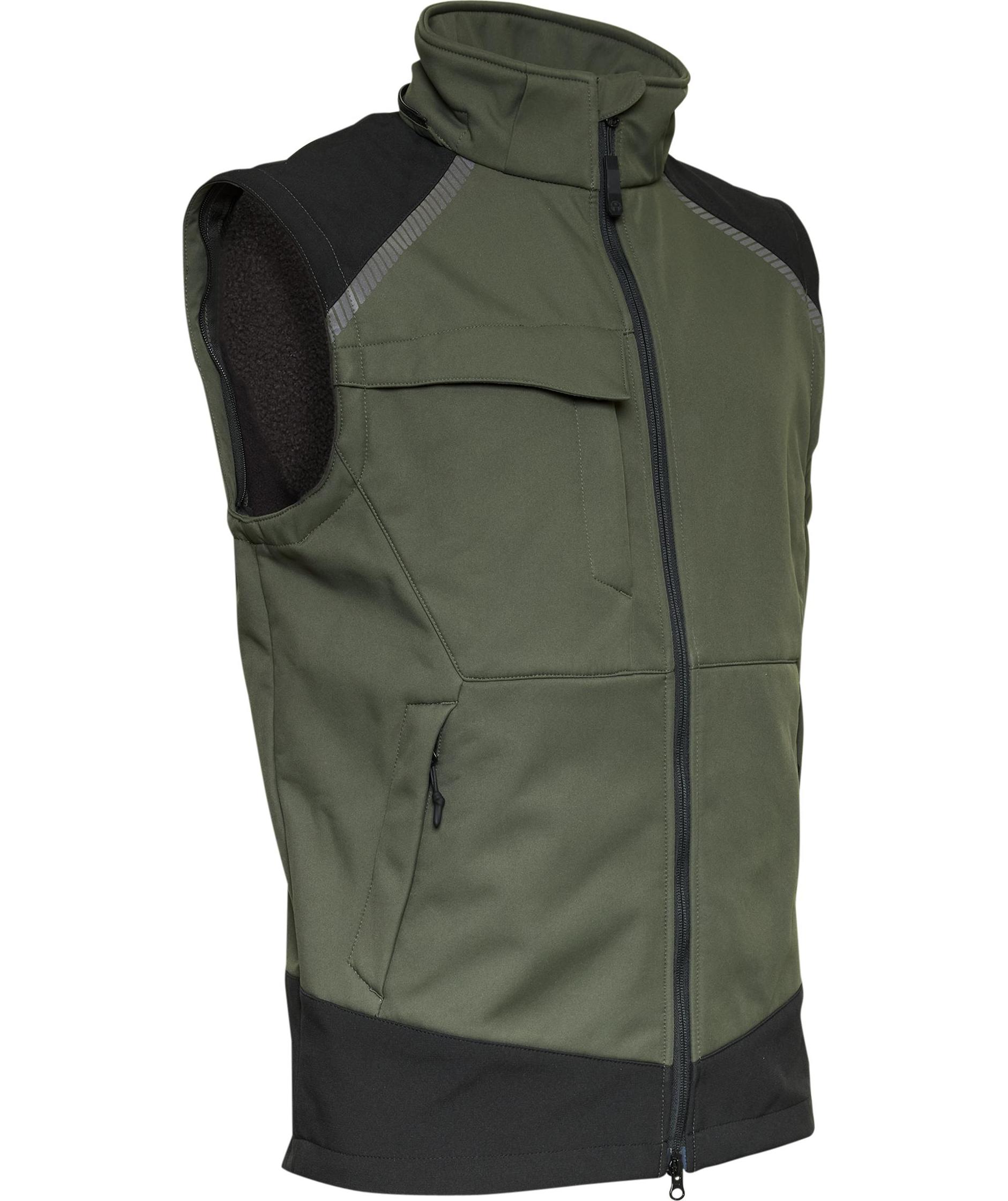 ELKA Working Xtreme 2-i-1 softshelljakke, Oliven/Sort, large image number 2