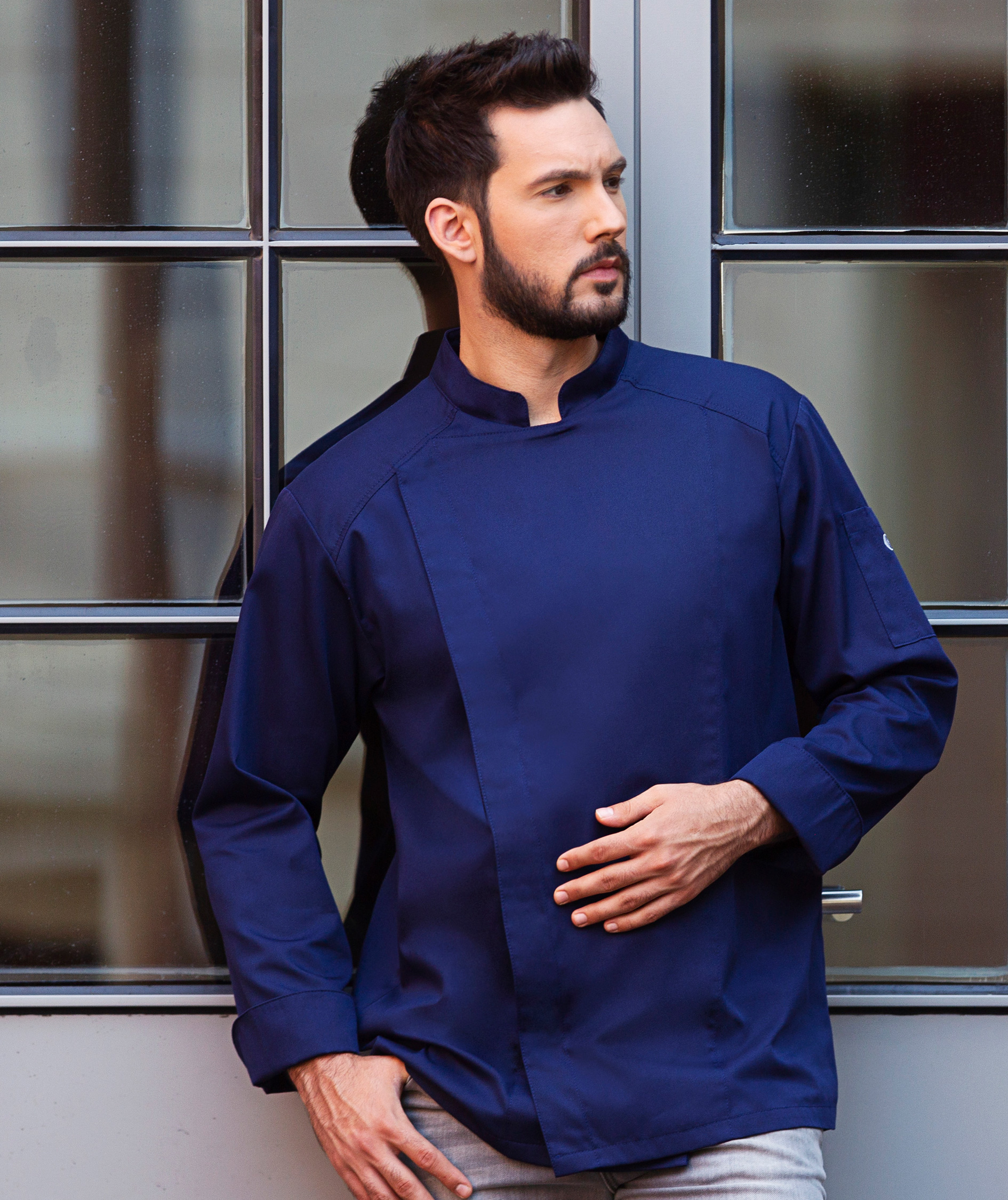 Karlowsky Noah chefs jacket, Navy, large image number 1