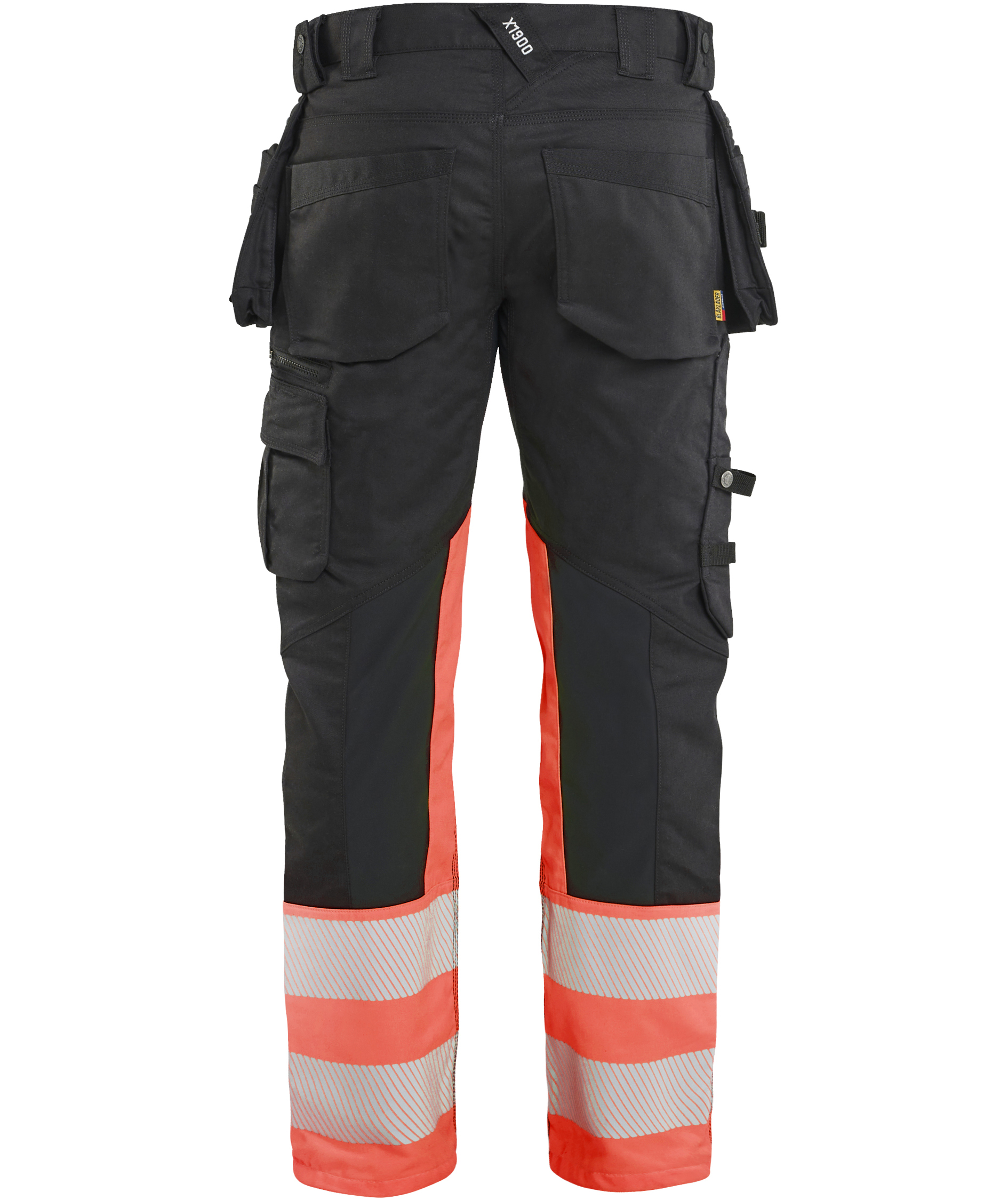 Bl&aring;kl&auml;der craftsman trousers, Black/Hi-Vis Red, large image number 1